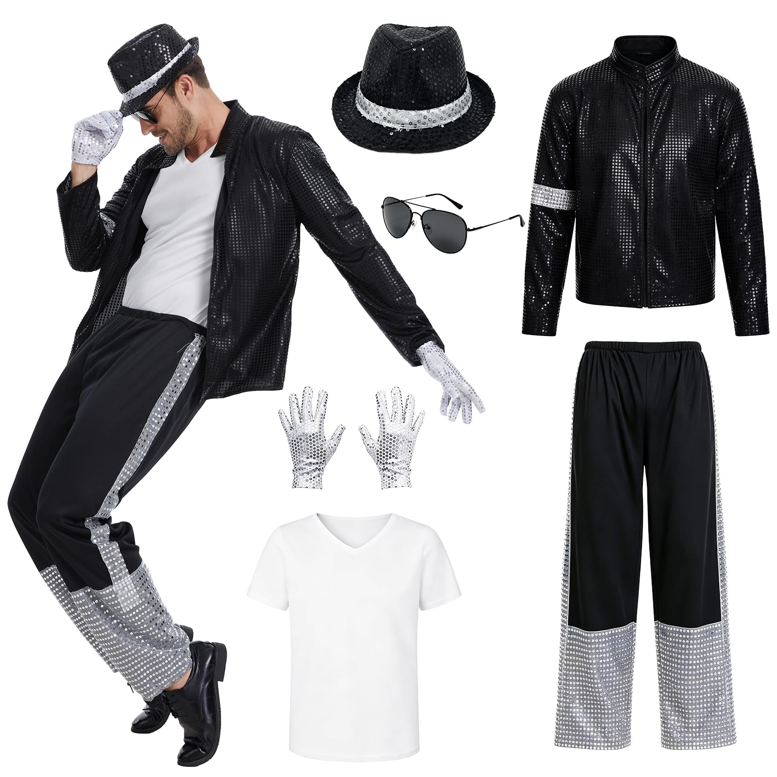 re del pop musicista costume adulti, pop star costume