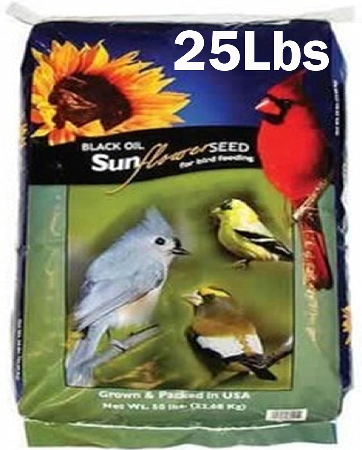 EasyGoProducts Black Oil Sunflower Bird Seed Food – Wild Birds, Cardinals, Squirrels and Much More – 25 Lbs