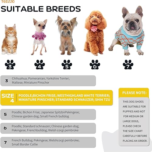 Miniatura 10 de Botas de nieve para perro, botas de nieve para perros de invierno, botas y protector de patas, botines cálidos para cachorros con tira reflectante,