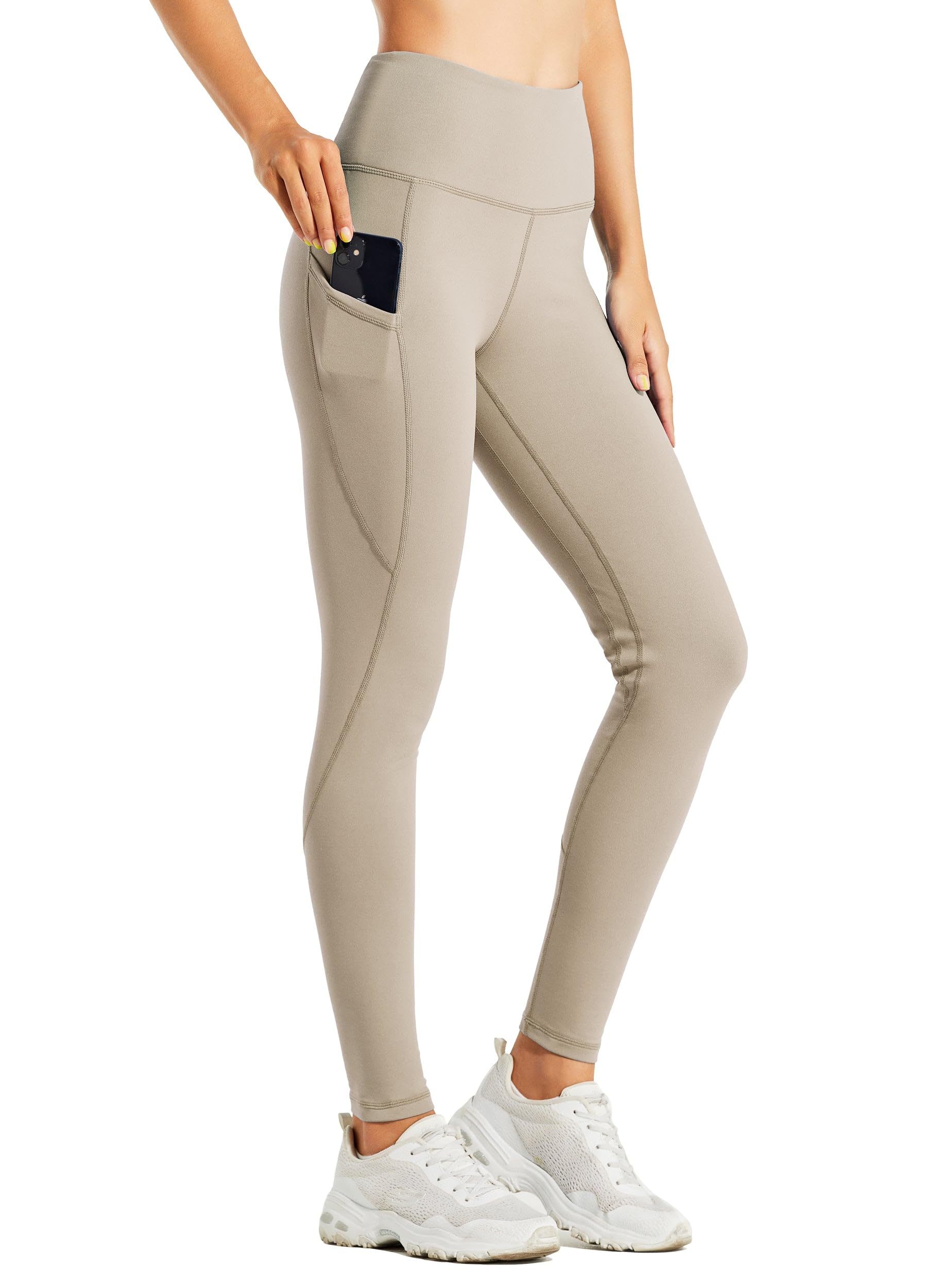 WILLIT Leggings con forro polar para mujer, resistentes al agua, térmicos, para invierno, yoga, correr, cintura alta