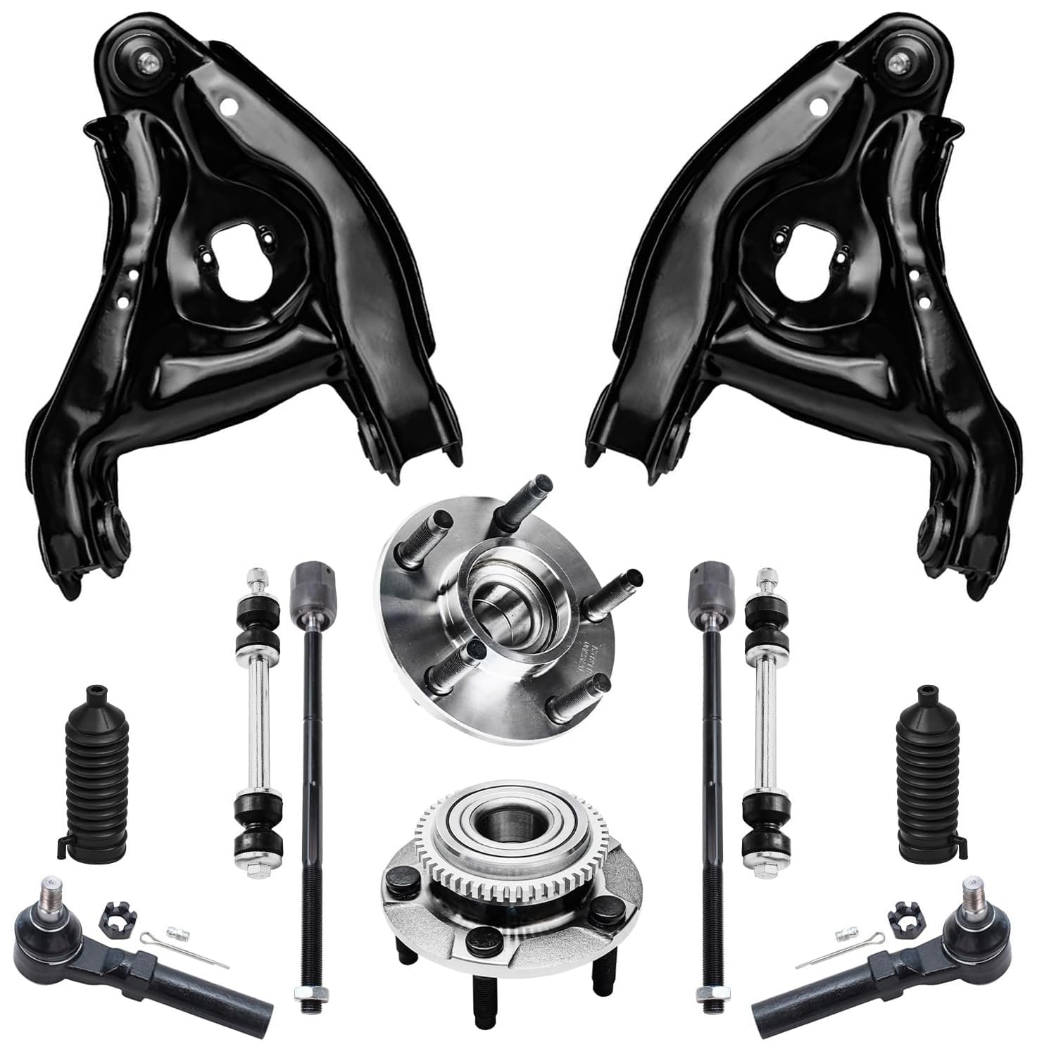 Detroit Axle - 12pc Front End Suspension Kit for Ford 1994-2004 Mustang