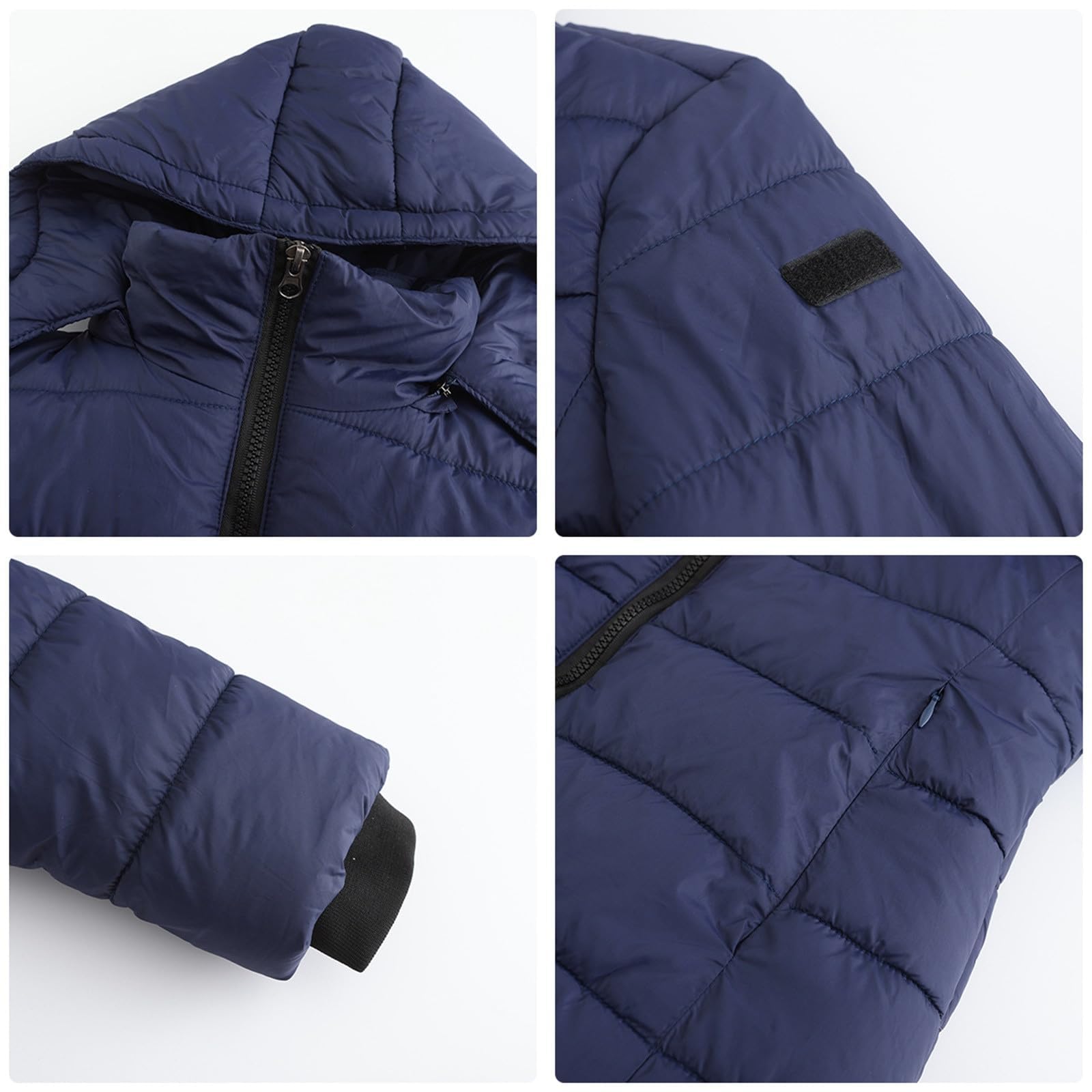 Daunenmantel Damen Mit Kapuze Winterjacke Damen Warm Gefüttert Steppjacke Damen Outdoor Wintermantel Damen Lang Daunenjacke Frauen Zipper Mantel Damen Winter Puffer Skijacke Dicke Steppmantel