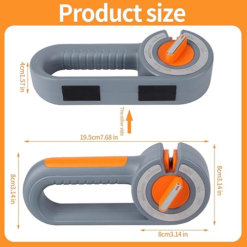Miniatura 2 de Afiladores de cuchillos para cuchillos de cocina - Afilador de cuchillos manual 6 en 1 con varillas de diamante, tungsteno y cerámica, afilador de