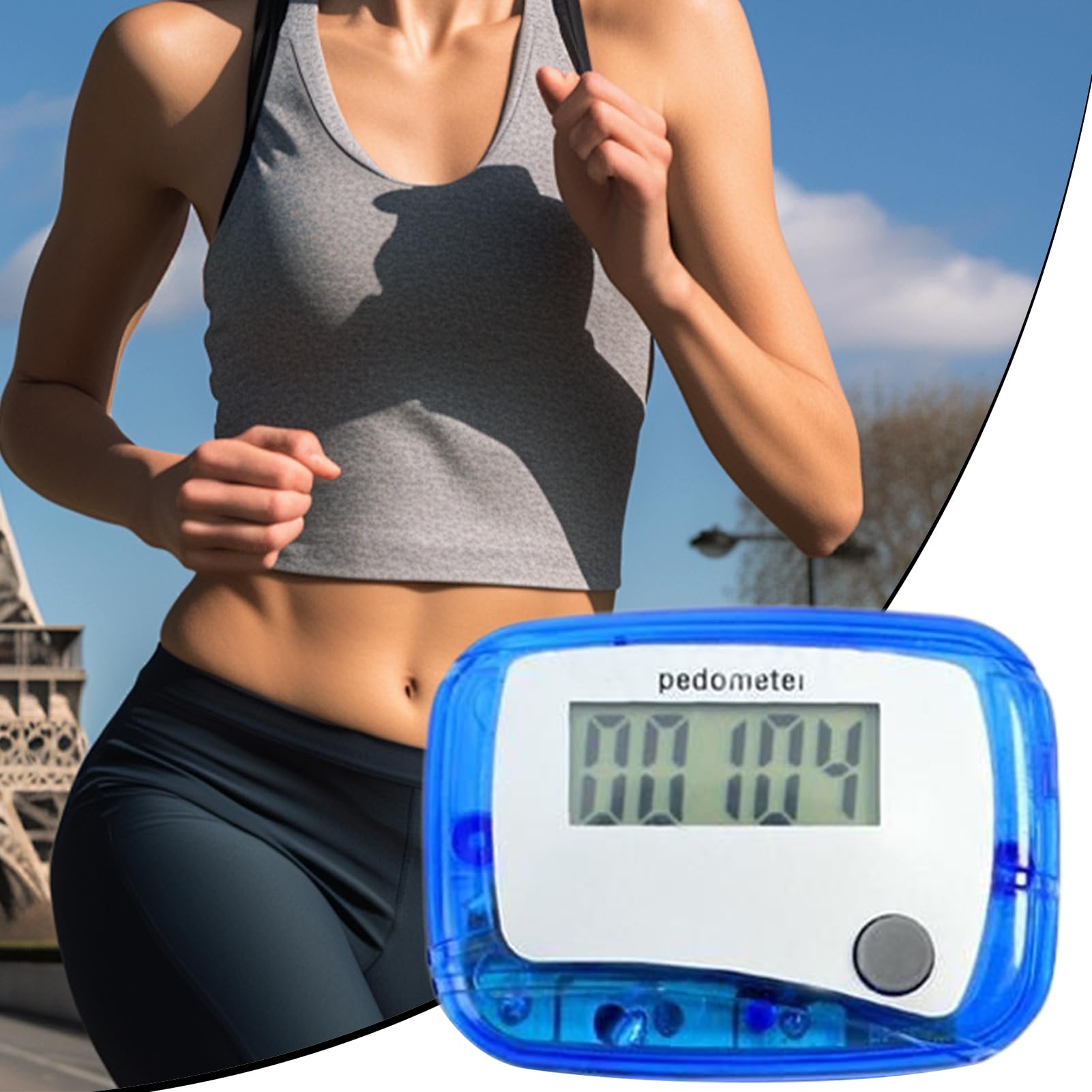 Digitaler Schrittzähler Mit LCD Display Und Tagesz Produktbild-Vorschau 2