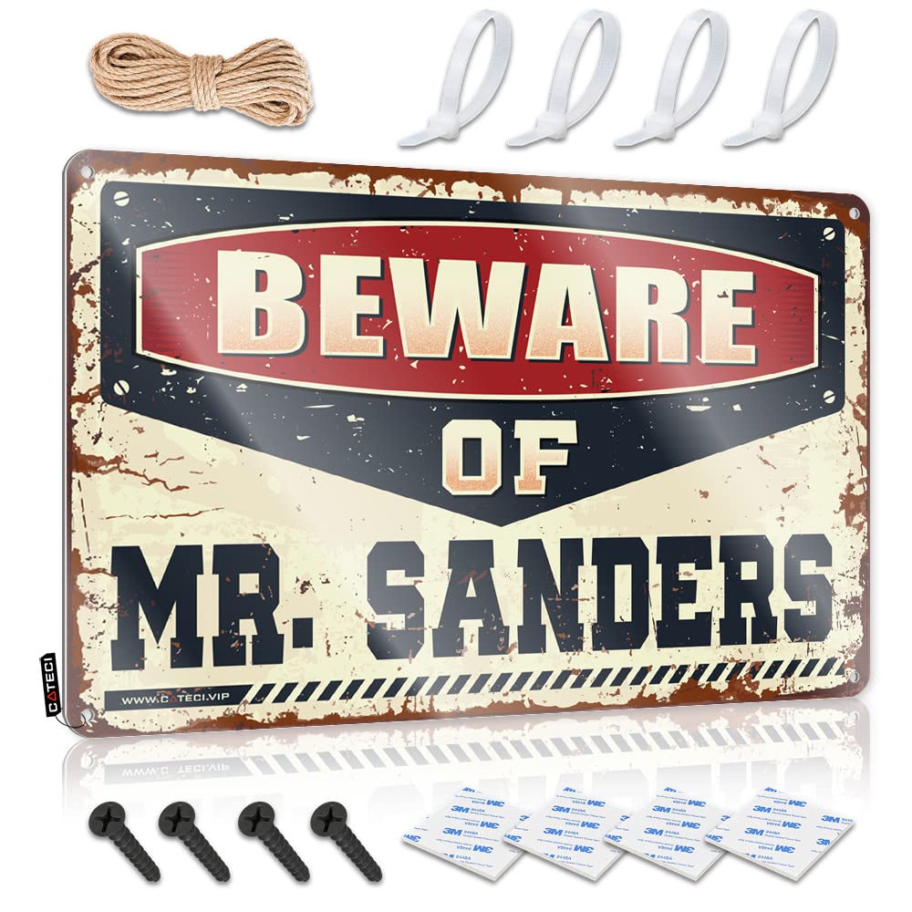 Beer Fun Plaques | Beware Of Mr. Sanders Beautiful For Office Living Room(30X40CM)