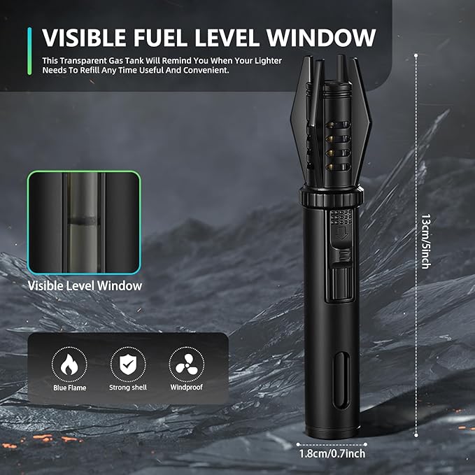 Encendedor Mini Torch Recargable Butano A Prueba De Viento miniatura 4