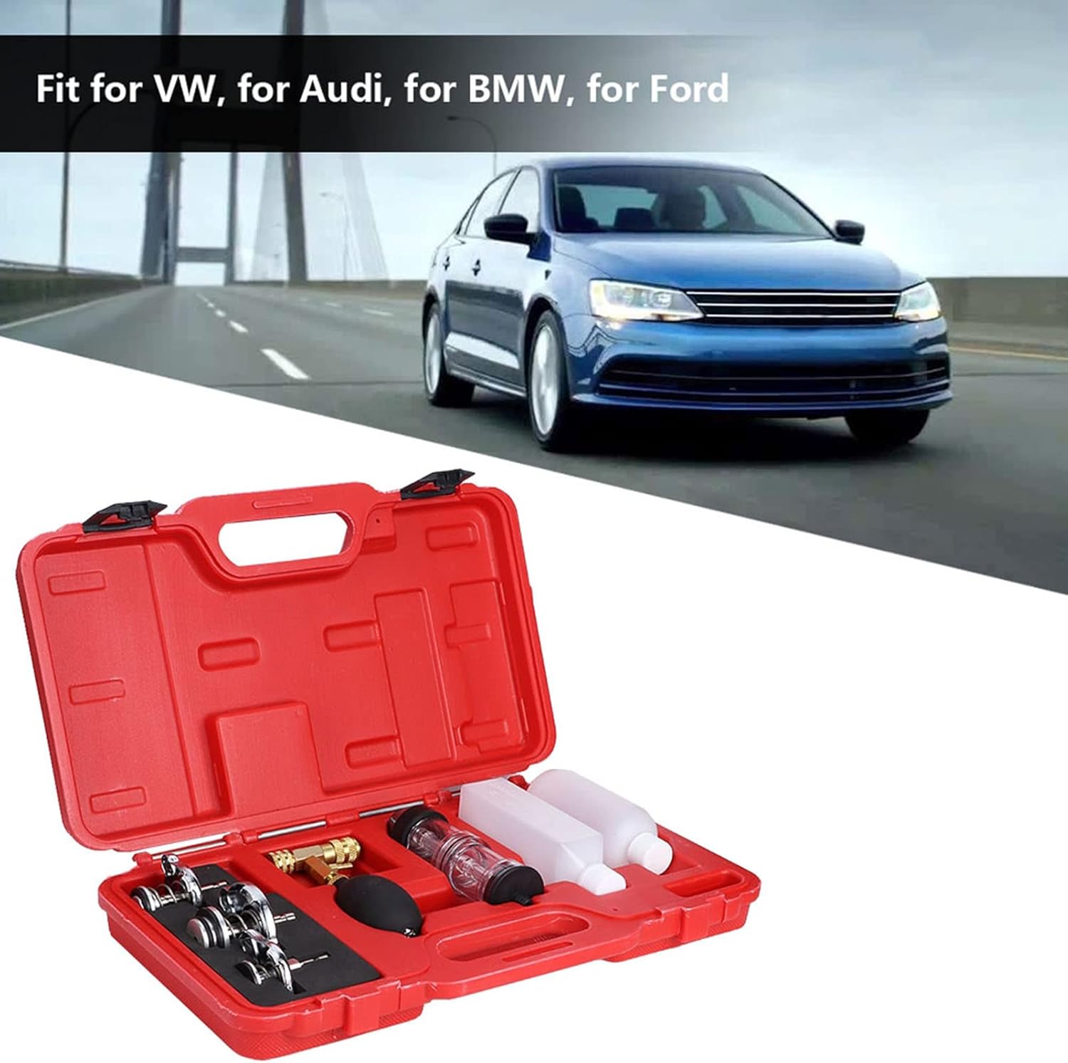 CO2 Cylinder Head Gasket Leak Detector Tester with 3 Bayonet Adapters for Pad