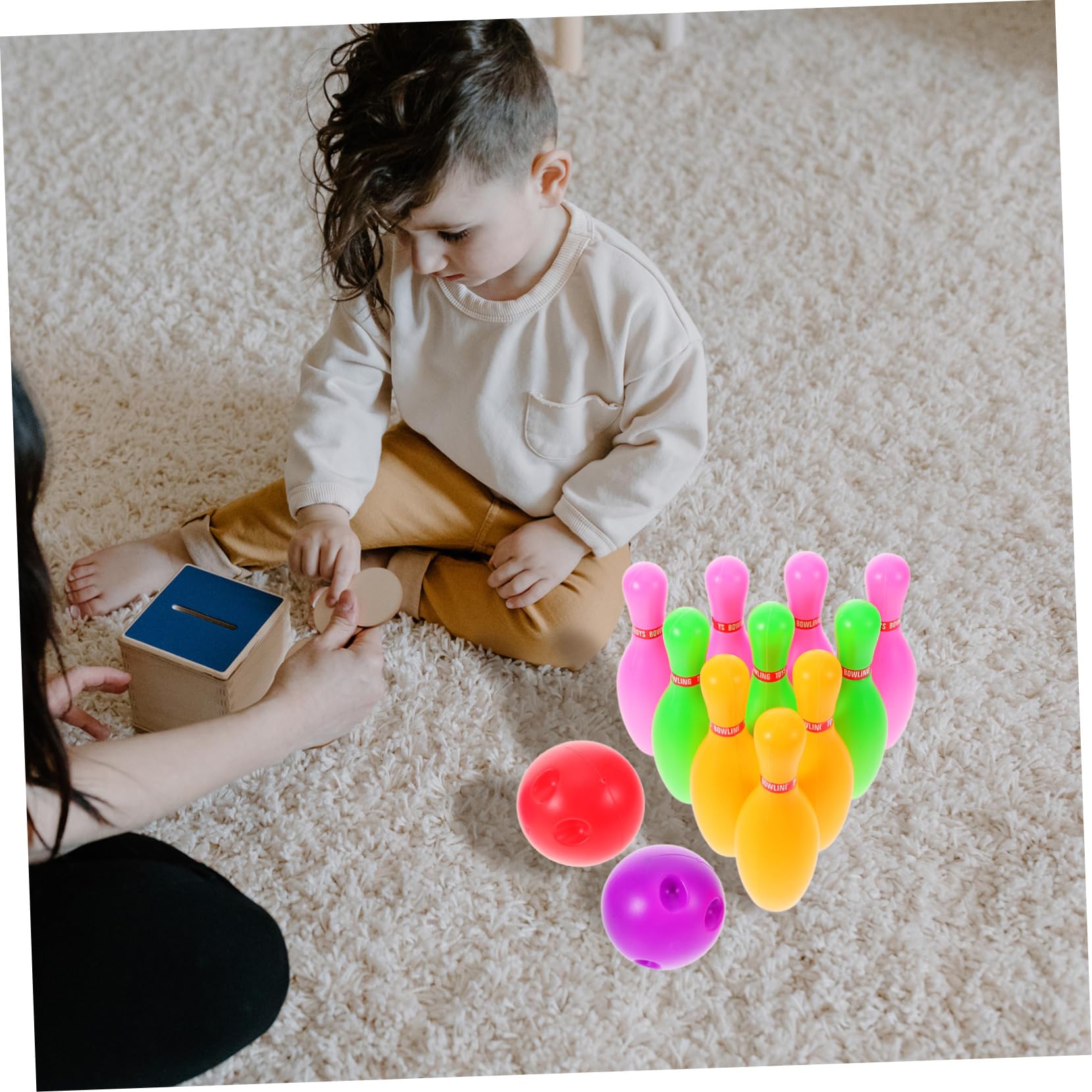 BESTonZON Bowling Spielzeug Set Für Kinder - Bunte Kegel & Bälle Für Indoor Spaß
