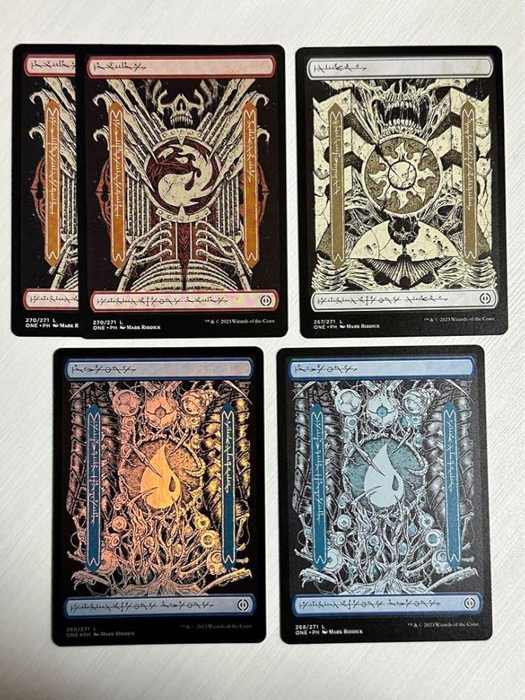 Amazon.co.jp: MTG ファイレクシア語 基本土地 FOIL ボーダー