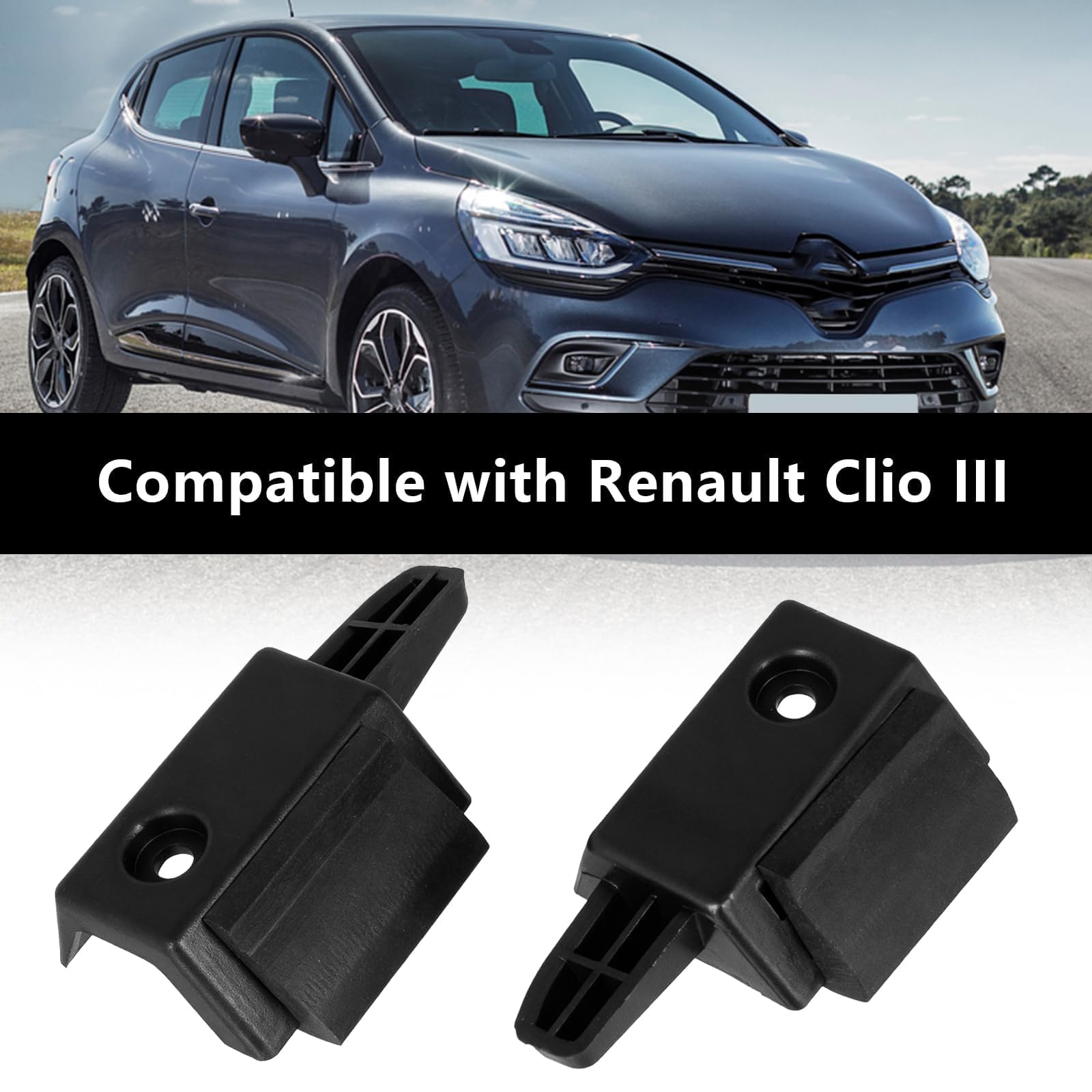 GVSS 2 Pièces Supports Fixation Tablette Arrière Gauche et Droite pour Renault Clio III 7701479153,Clips Plage Arrière pour Clio 3 Grandtour