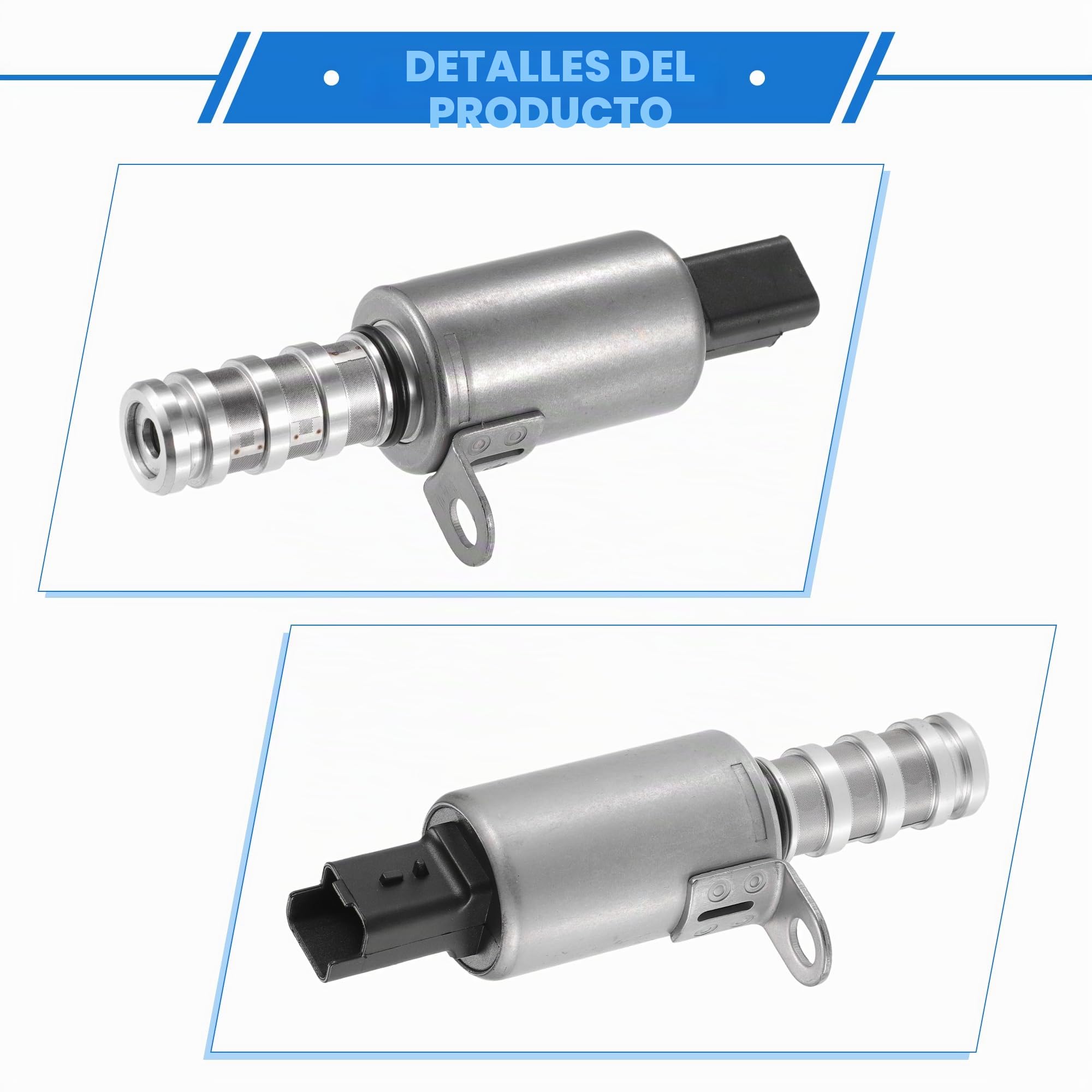 2 Piezas Válvula De Control De Aceite Vvt Para Mini Cooper 02-15 | Para Mini Cooper Countryman 2011-2016 Y Paceman 2013-2016, Plateado Metálico, Metal Y Plástico, Oe:11367566652/11367587760