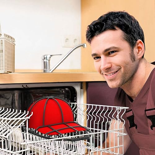 Miniatura 3 de XQXA Arandelas para gorras de béisbol con bolsa de malla, apto para jaula de marco de arandela de sombreros de adultosniños, estantes protectores de