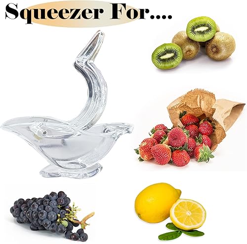 Miniatura 3 de 2 paquetes de exprimidor de rodajas de limón, exprimidor manual de acrílico para pájaros, naranja, limón, lima, granada, portátil, cocina en casa,
