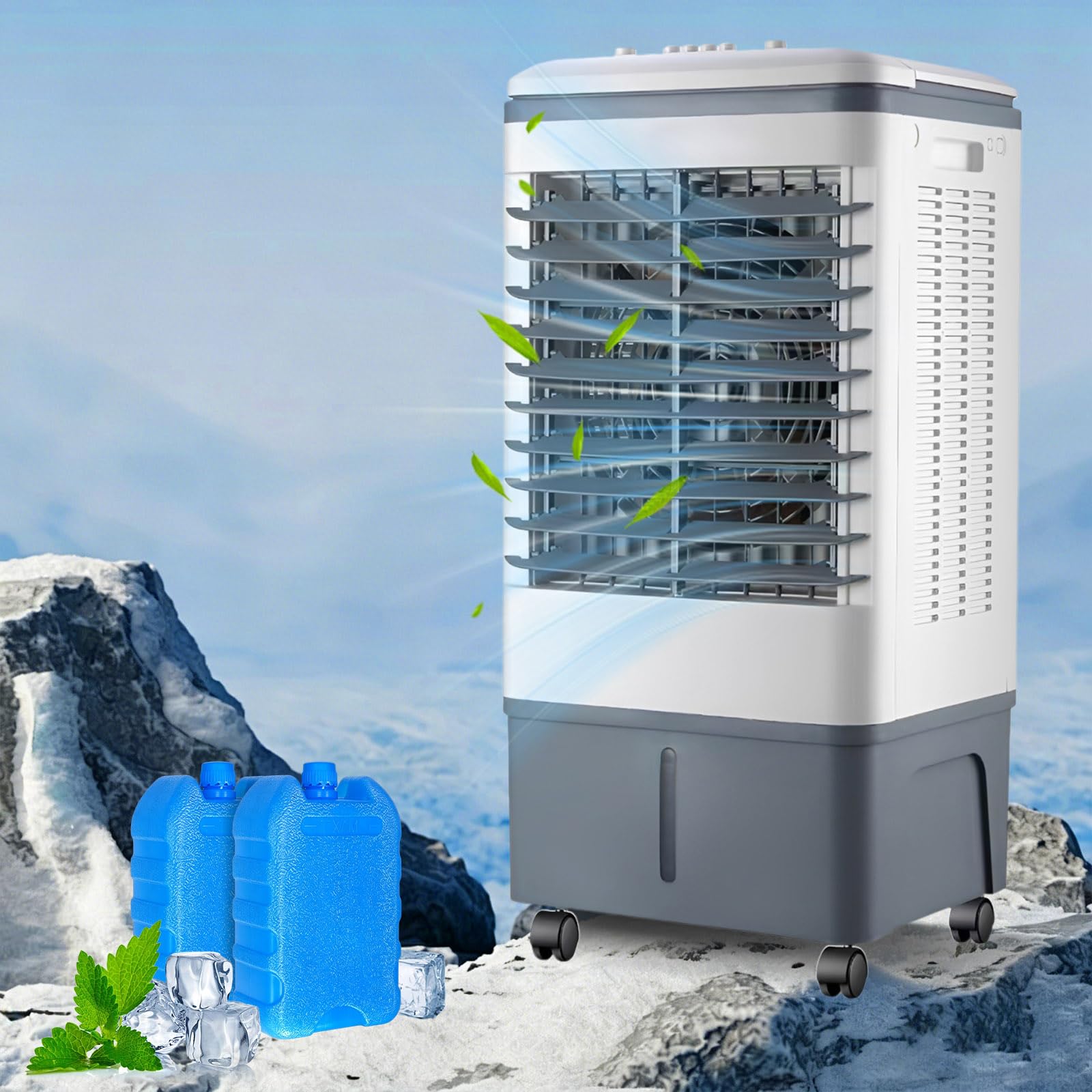 Enfriador de aire evaporativo portátil de bajo consumo para combatir el calor