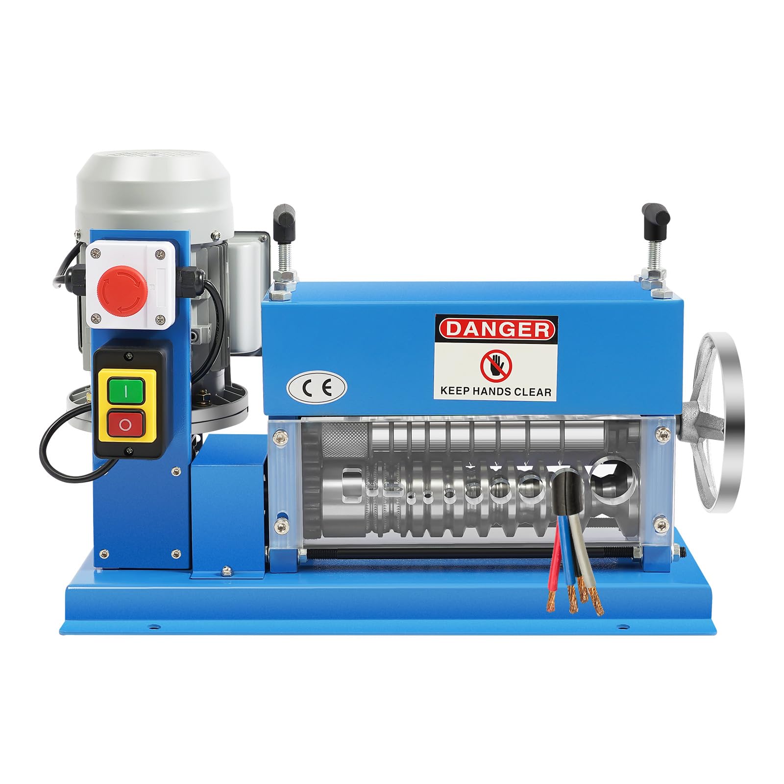Ealtqund Wire Stripper Electric Wire Stripping Machine 370W Automatic Electric Scrap Wire Stripper Machine 11 Channels 10 Blades 1.5mm-38mm Cable Stripper Portable Powered Wire Stripper Machine Copper