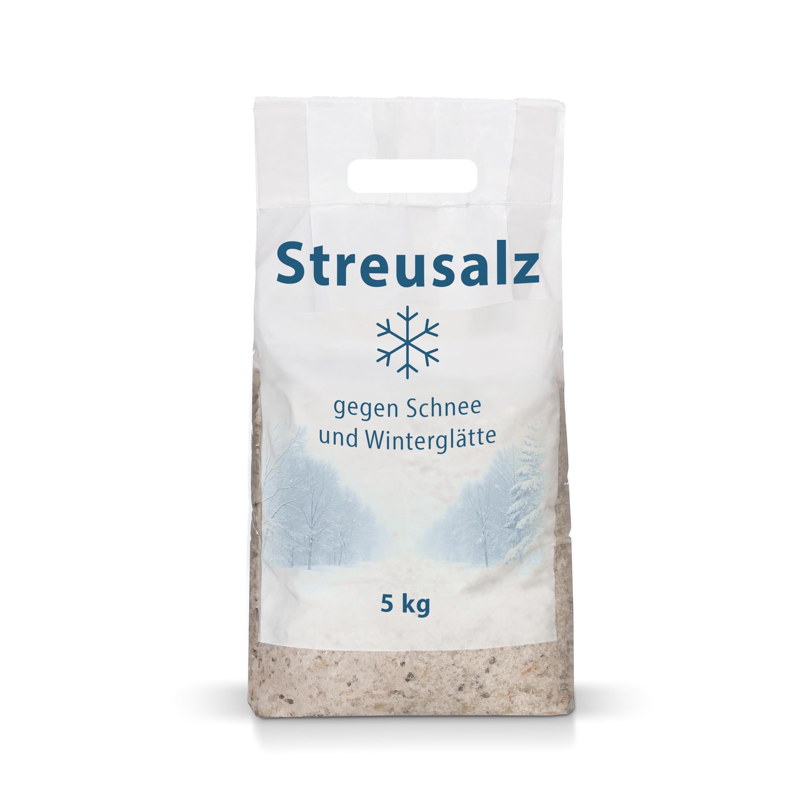 5x Streusalz/Auftausalz grobkörnig 5 kg + 2 paar Einweg Nitril-Handschuhe Baumarkt