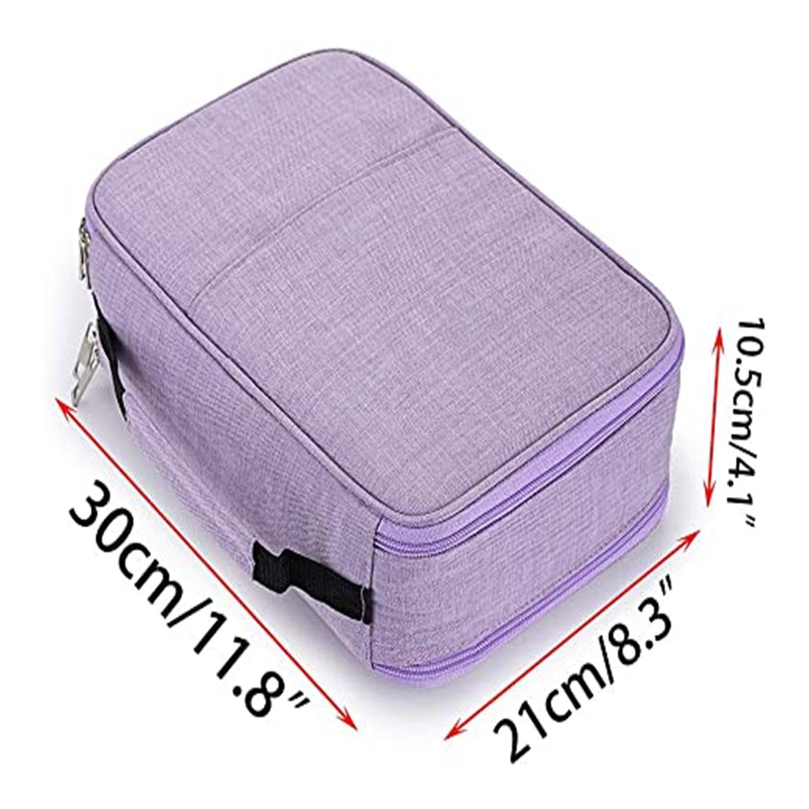harayaa Organizer per da 300 scomparti Astucci grandi per Cerniera a 5 strati con maniglia Custodia da trasporto per, viola