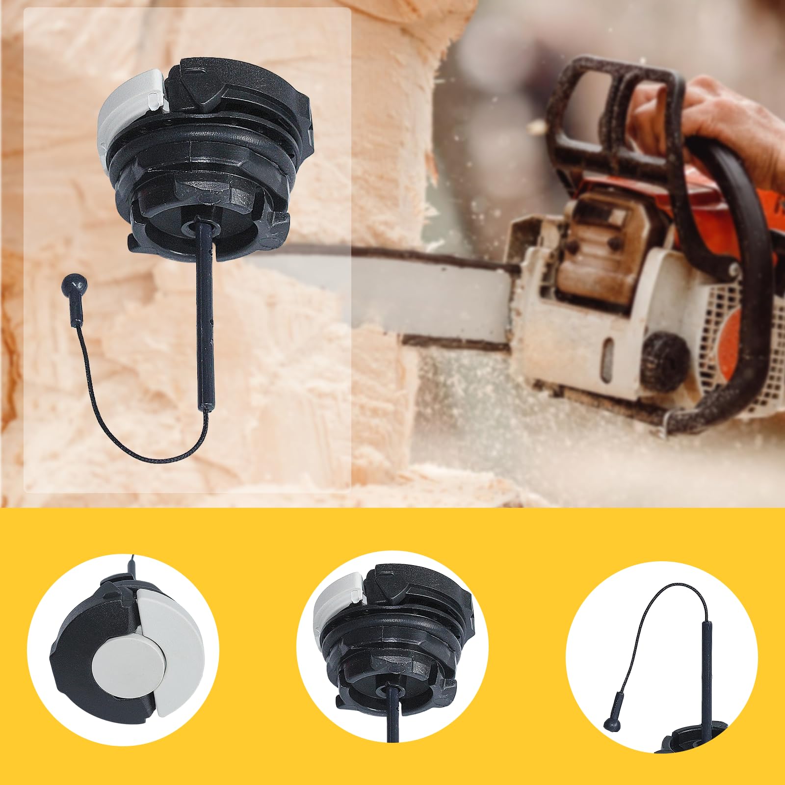 HAISHINE 2er Set Ölkappe Kompatibel Mit STIHL HT100, HT101, HT130, HT131, MS171, MS181, MS192, MS200, MS210, MS230, MS240, MS250, MS260, MS360, MS381 U.v.m.