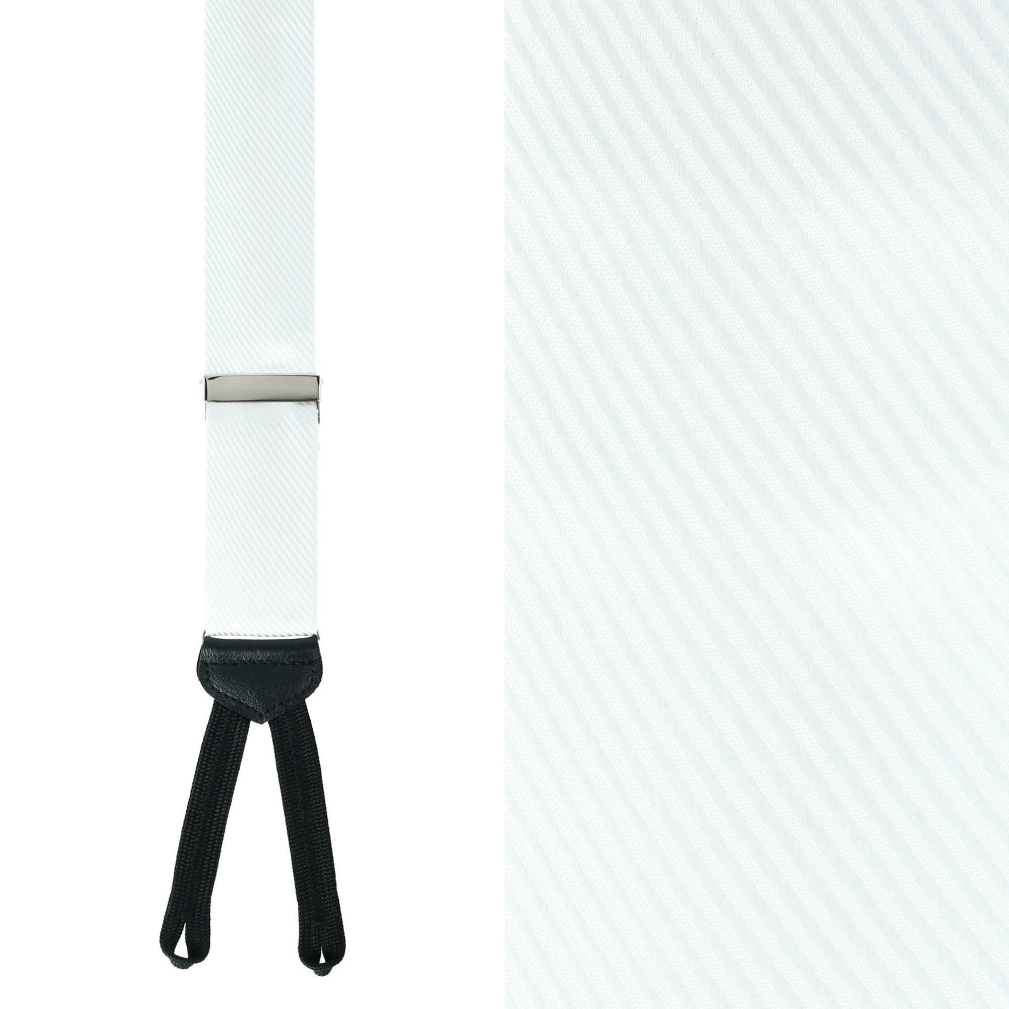 Trafalgar Leyton Bretelles en soie avec doublure diagonale ton sur ton, blanc, taille unique