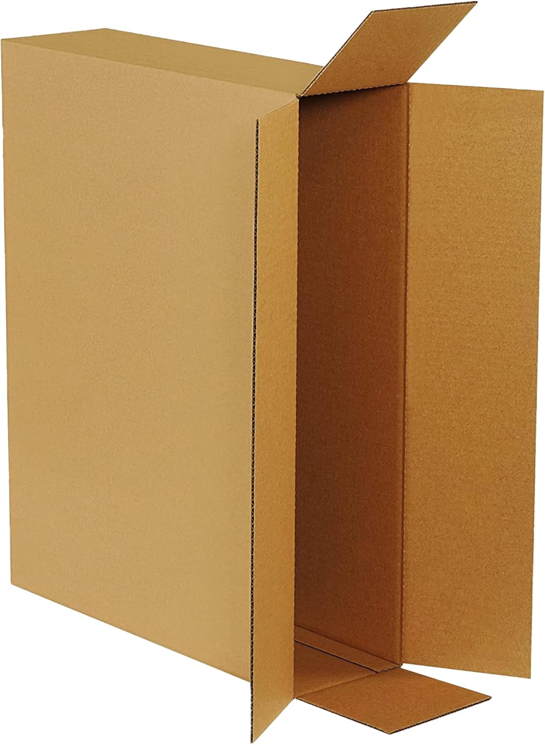 BOX USA Side Loading Shipping Boxes Large 26"L x 6"W x 20"H 10-Pack - Corrugated Cardboard Box for Moving, Mailing, Packing, Packaging and Storage