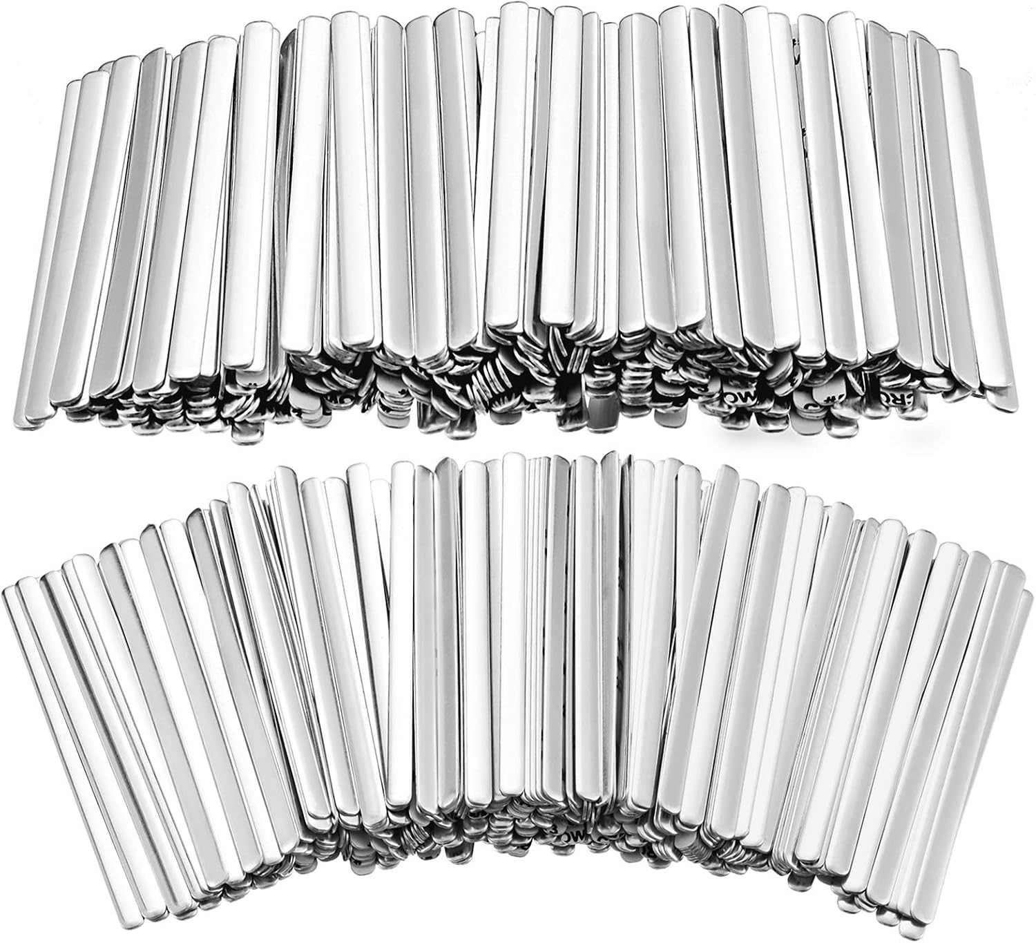 500 Pieces 85 mm Adhesive Aluminum Strips Nose Bridge Strips Aluminum Strip Straps for Face Cover DIY Crafts Accessories