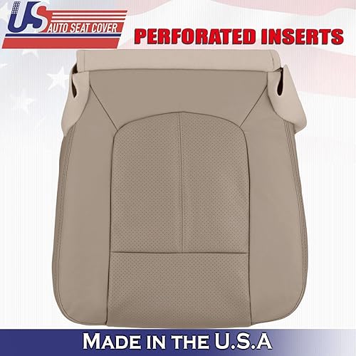 Miniatura 8 de Funda de asiento de EE.UU. AutoSeatCover 2011 a 2016 para Ford F250 F350 Lariat 2X Top & 2 Bottom Leather Seat Covers Tan