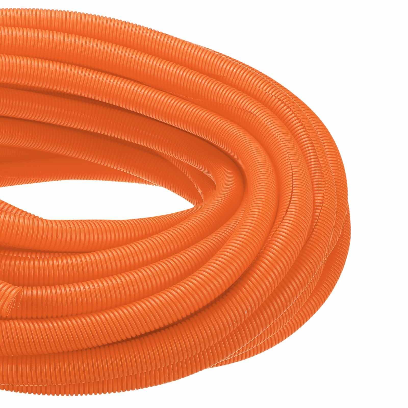 DMiotech 100ft Wire Loom Split Tubing 1 1/4 Inch, Cord Protectors from Pet Flexible Conduit Cable Management for Office Home Garden, Orange โ image 1