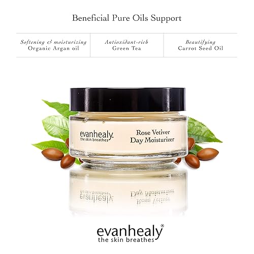 Miniatura 7 de Evanhealy Rose Vetiver Day Hidratante para todos los tipos de piel fórmula ligera repleta de antioxidantes hidratante y calmante para todos los