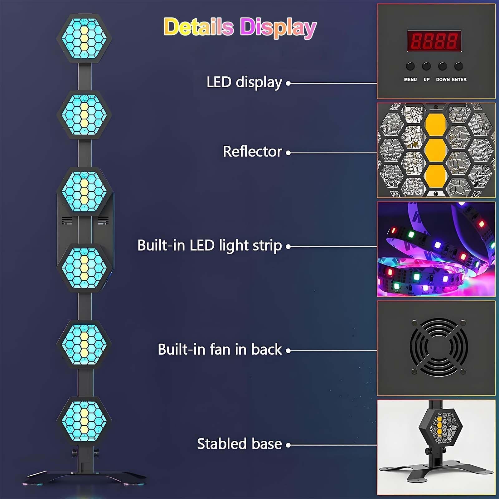Luci da palcoscenico RGB, 260 W Vintage DJ COB Par Light con controllo DMX512 per club, feste, matrimoni, eventi musicali, spettacoli dal vivo