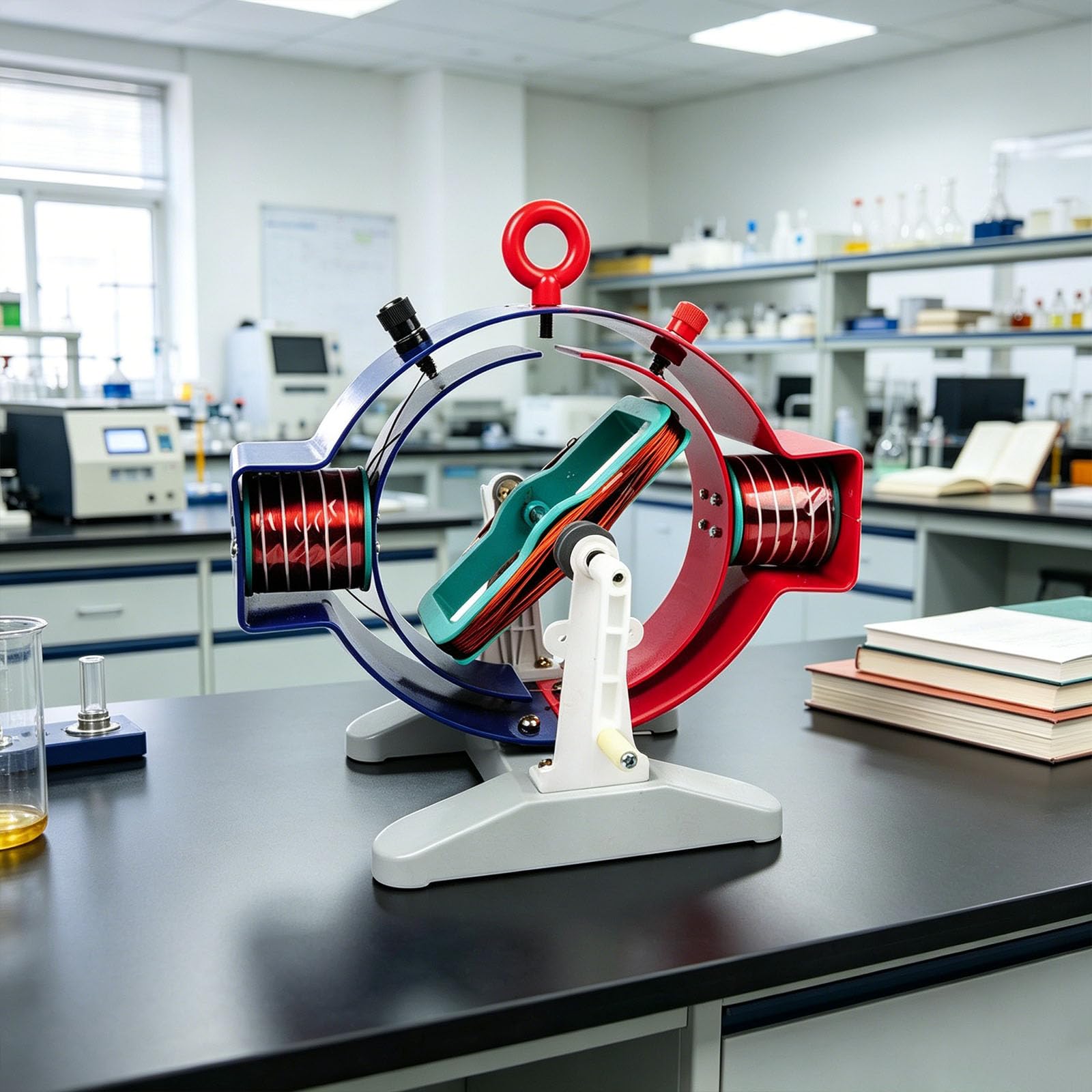 Modèle scientifique éducatif de moteur électrique et générateur avec construction en métal pour utilisation en laboratoire scolaire Modèle de démonstration de moteur électrique