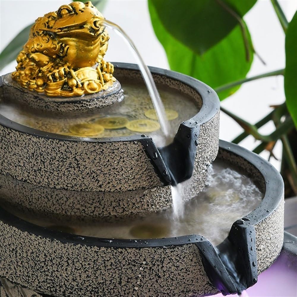 Fontane d'acqua per interni, ornamenti d'acqua fluente che attraggono ricchezza, fontane, laghetti per pesci, paesaggistica, soggiorno, ufficio, scrivania, caratteristica dell'acqua circolante, d