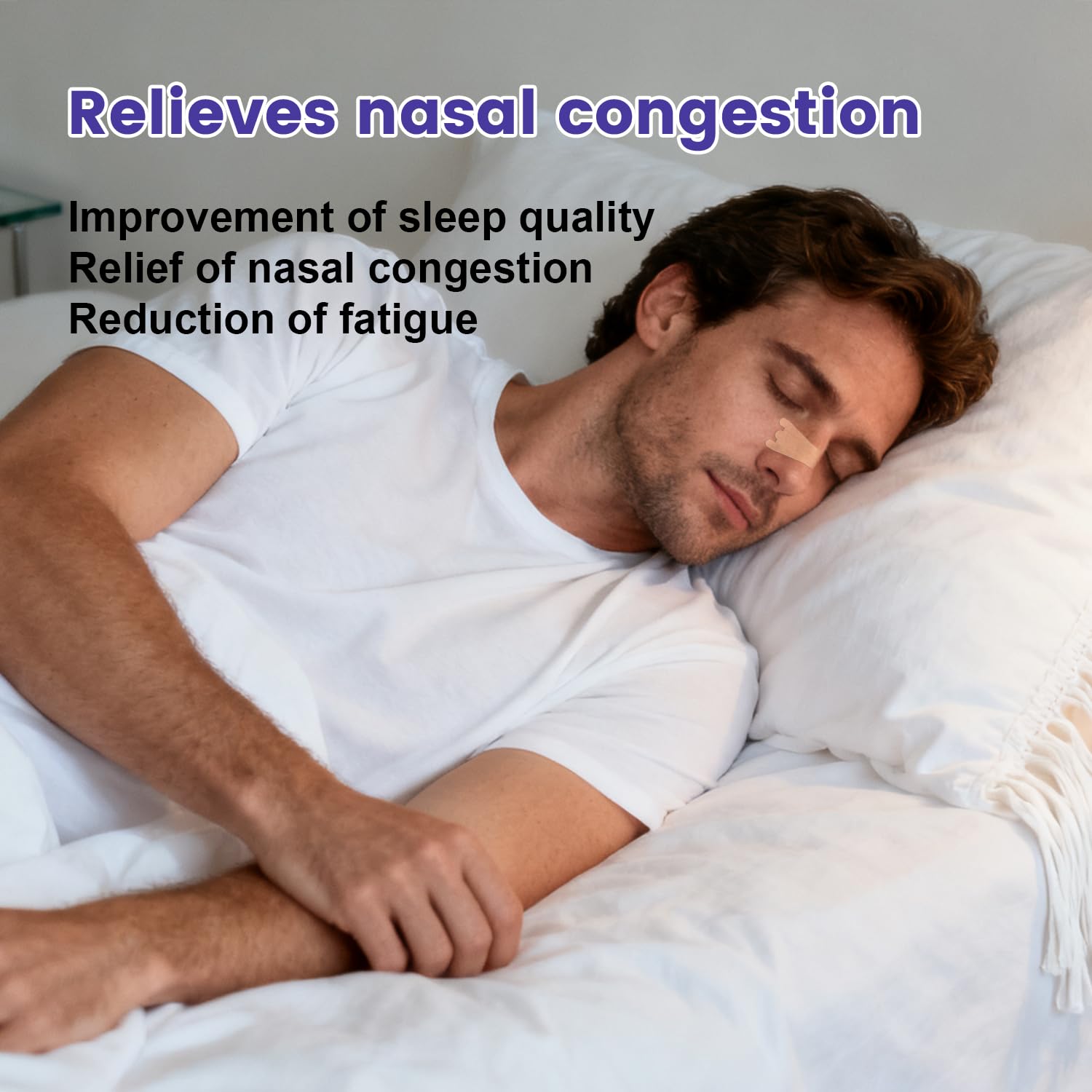 120 Pcs Tiras Nasales Antironquidos, Nasal Strips Parches Nasales Para Evitar Ronquidos, Tiras Nasales Anti Ronquidos para una Mejor Respiración al Dormir y Hacer Deporte