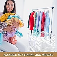 Vista 7 de Windyun 8 organizadores transparentes con cremallera de 12 x 12 x 12 pulgadas, bolsas de mudanza con asas reforzadas, cubos de almacenamiento