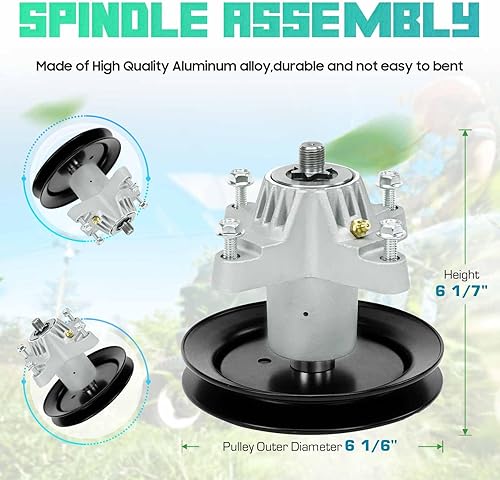 Miniatura 2 de Paquete de 2 Conjunto de husillo para Cub Cadet MTD Troy Bilt 42" Deck 618-04456 918-04456A 918-04456 918-04461 618-04461 618-04456A
