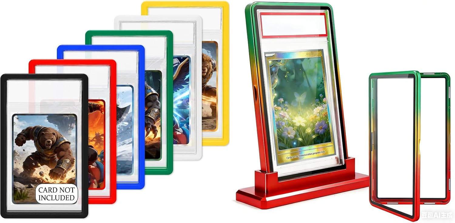 6 Color Slab Bumper for PSA + Magnetic Metal Slab Case with Metal Display Stand for 35PT PSA/CGC