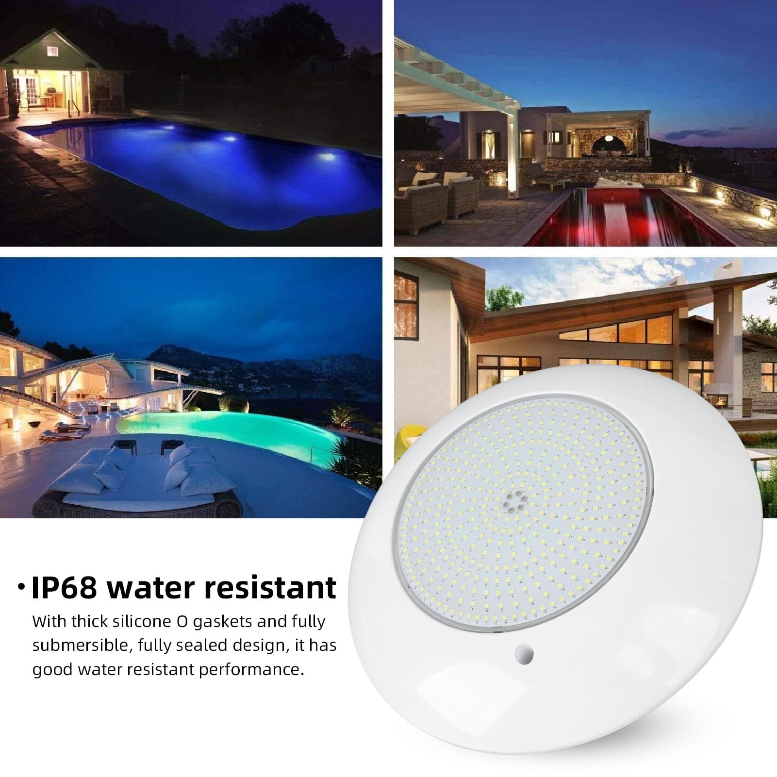 banapoy Basenu, AC12V 25W LED IP68 Wodoodporna Podwodna Głębinowa z Pilotem do Naziemnych Basenów Naziemnych Wanna z Hydromasażem Fontanna Spa Akwarium