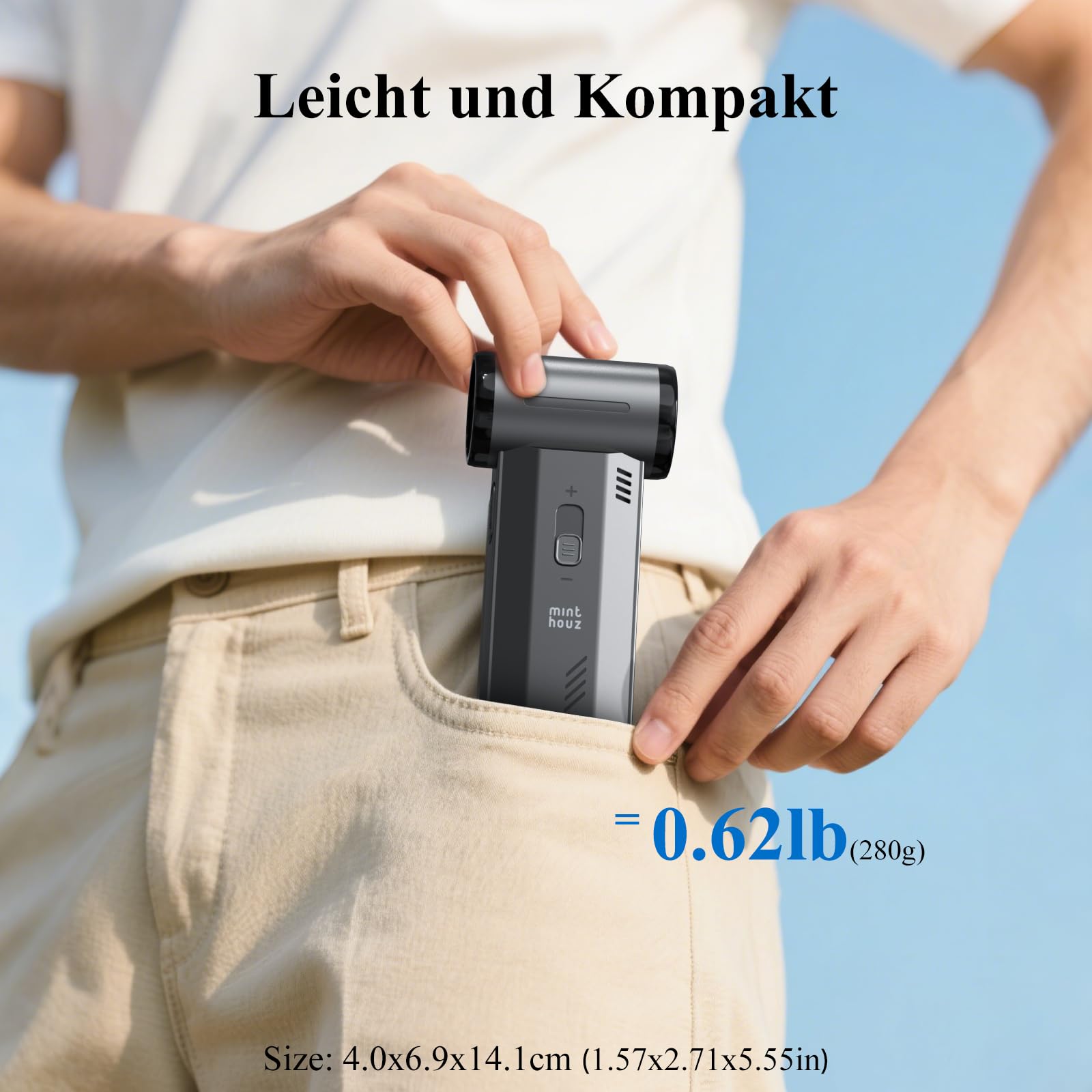 Minthouz Elektrische Staubgebläse Druckluftspray, 180000 U/min Electric Air Duster Wiederaufladbare Mini Akku Gebläse Super Power Turbo Luftgebläse für PC, Tastatur, Den Außenbereich, Auto
