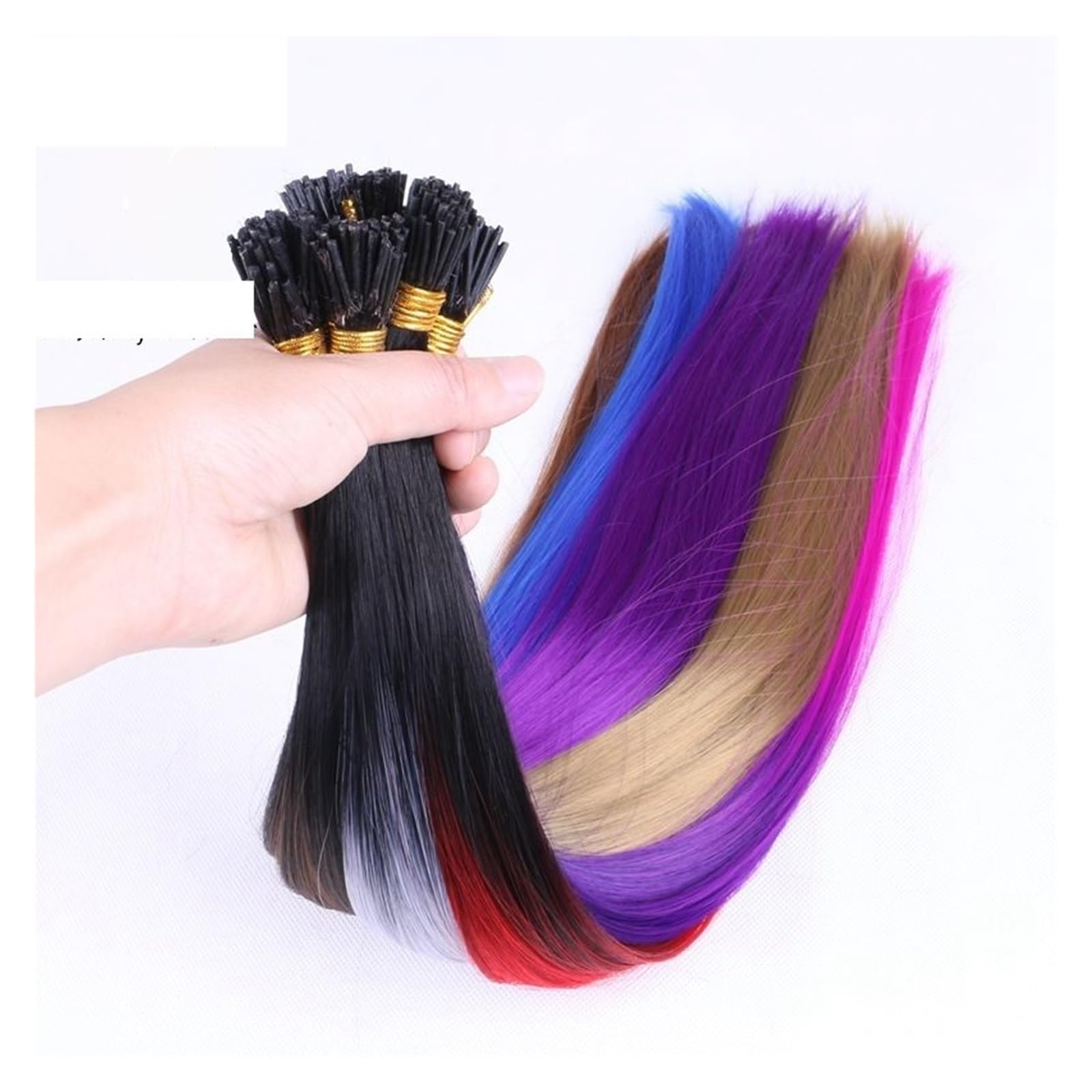Extension de cheveux en plumes Extensions de cheveux synthétiques de 30 brins de 22 pouces de long Extension de cheveux en plumes (Color : 10, Size : 22inches)