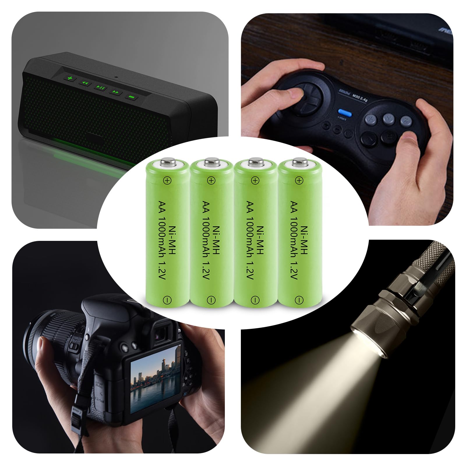Amazon | 単3形 単三 单3 充電式 充電池 ニッケル水素電池1000mAh 1.2V