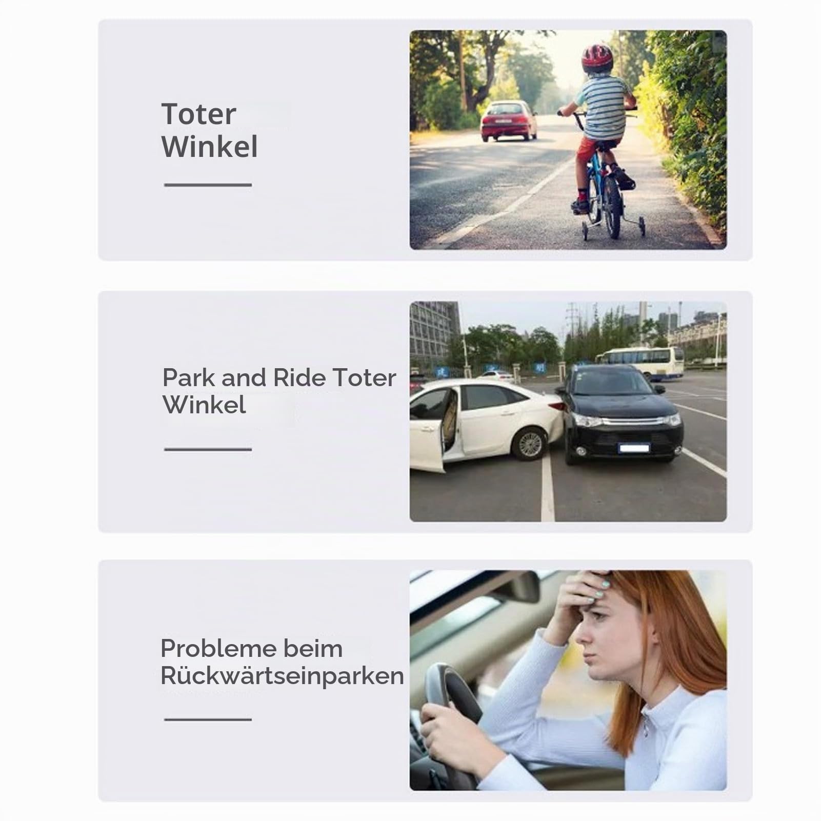 Auto Seitentür Sicht Toter Winkel Kamera Set, 2 Mini Kameras mit Umschaltbarer Flip Bild Seitenmontage Links und Rechts, Wasserdichter Rückfahrkamera Cinch Anschluss für LKW