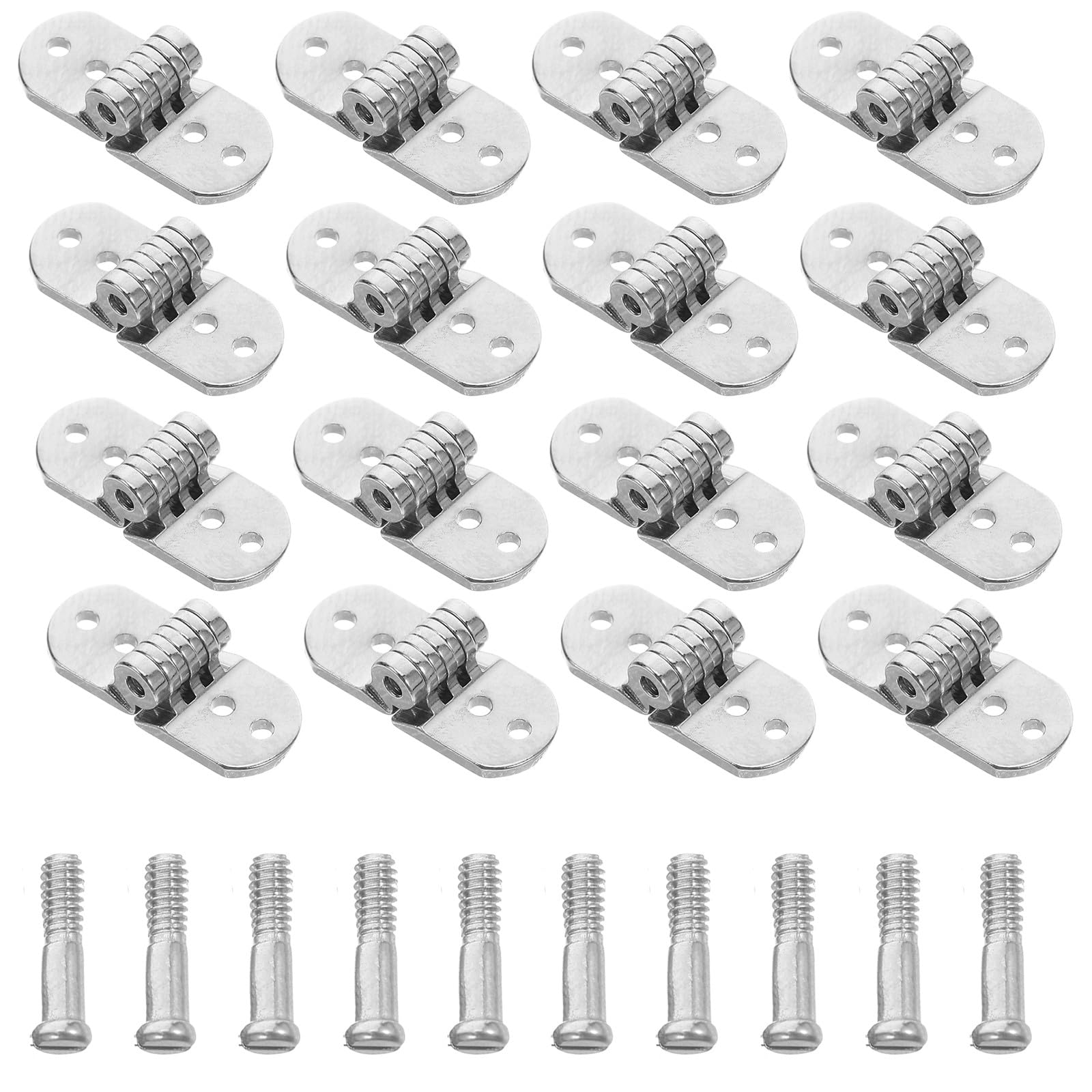 HOMSFOU 5 Sets 4.5mm Metal Eyeglass Joint Repair Kit with Screws, Universal Hinge Replacement Parts for Eyewear Frame and Sunglasses, DIY Glasses Leg Fix Supplies for Home Use