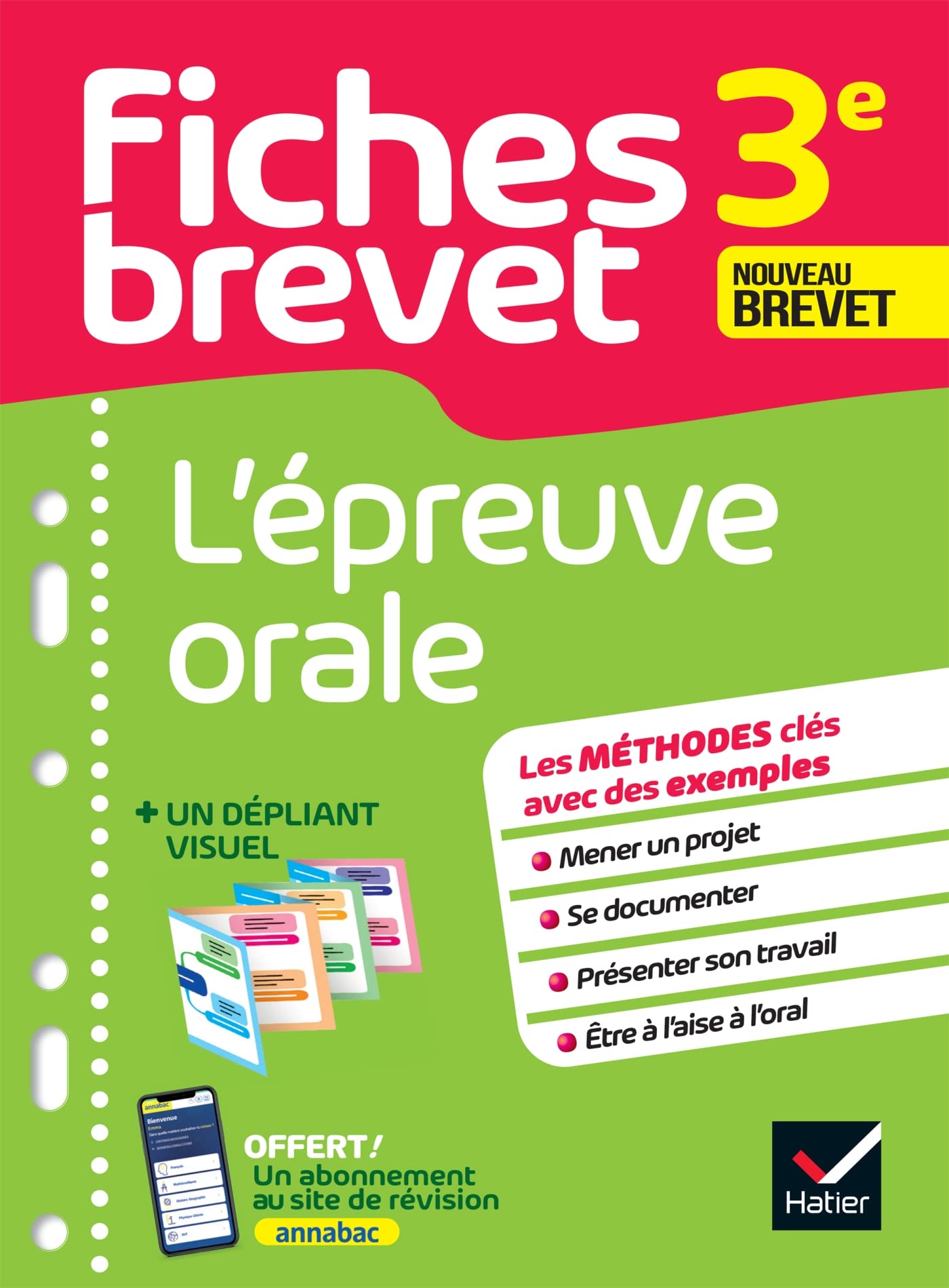 Fiches brevet - L'épreuve orale 3e Brevet 2026: tout l'épreuve en fiches de révision détachables