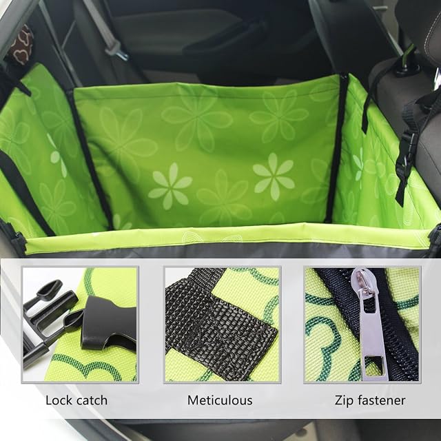 Foto 3 de 5 de PETCUTE Cubierta Asiento de Coche Perro Cubre Asientos Coche para Perros Hamaca de Coche Protector Coche…