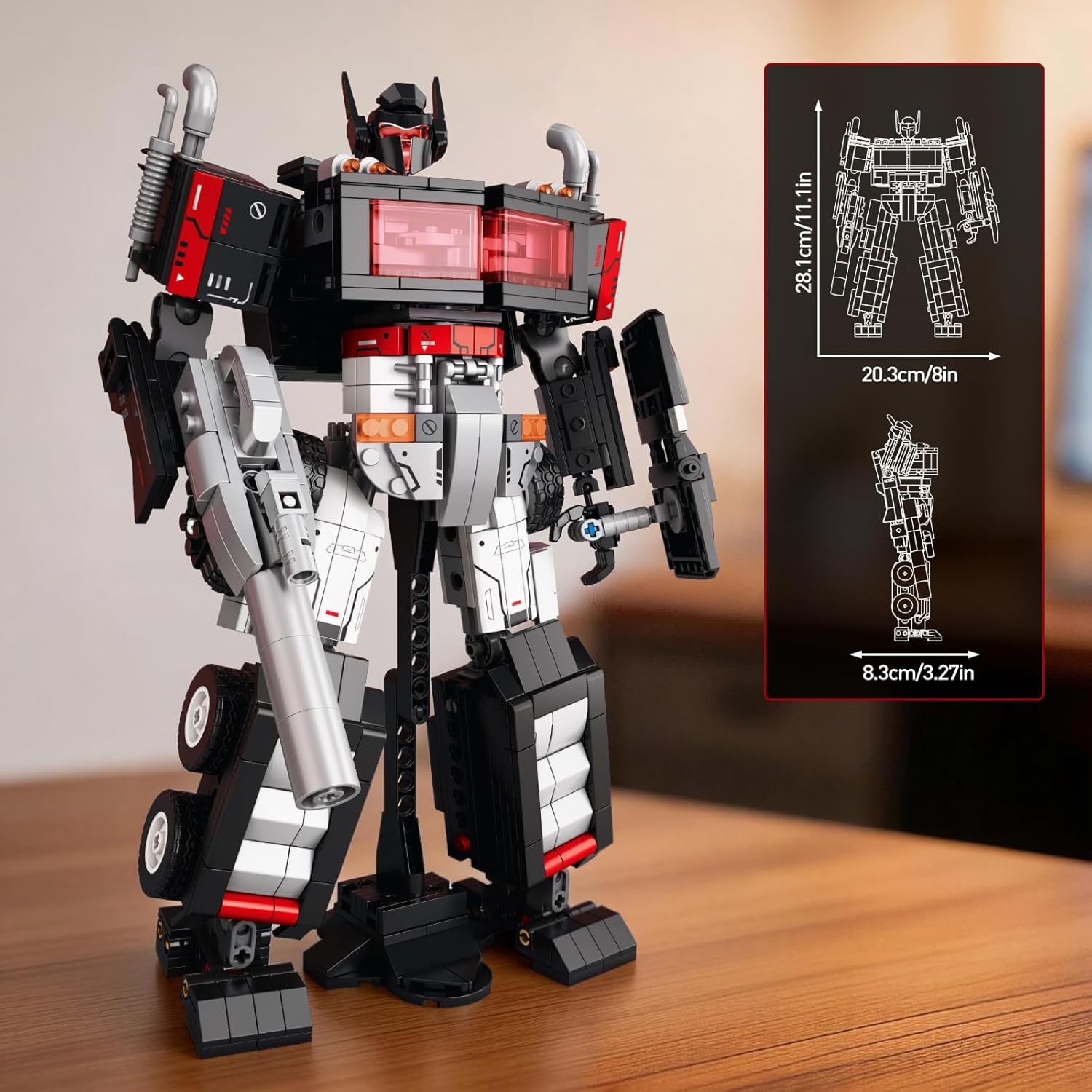HIGH GODO Transforming Building Set, 2 in 1 Transforming Robot and Truck Model Kit for Display or Play, Collectible Robots Gifts Toys for Teens Adults 14+ (688 PCS)