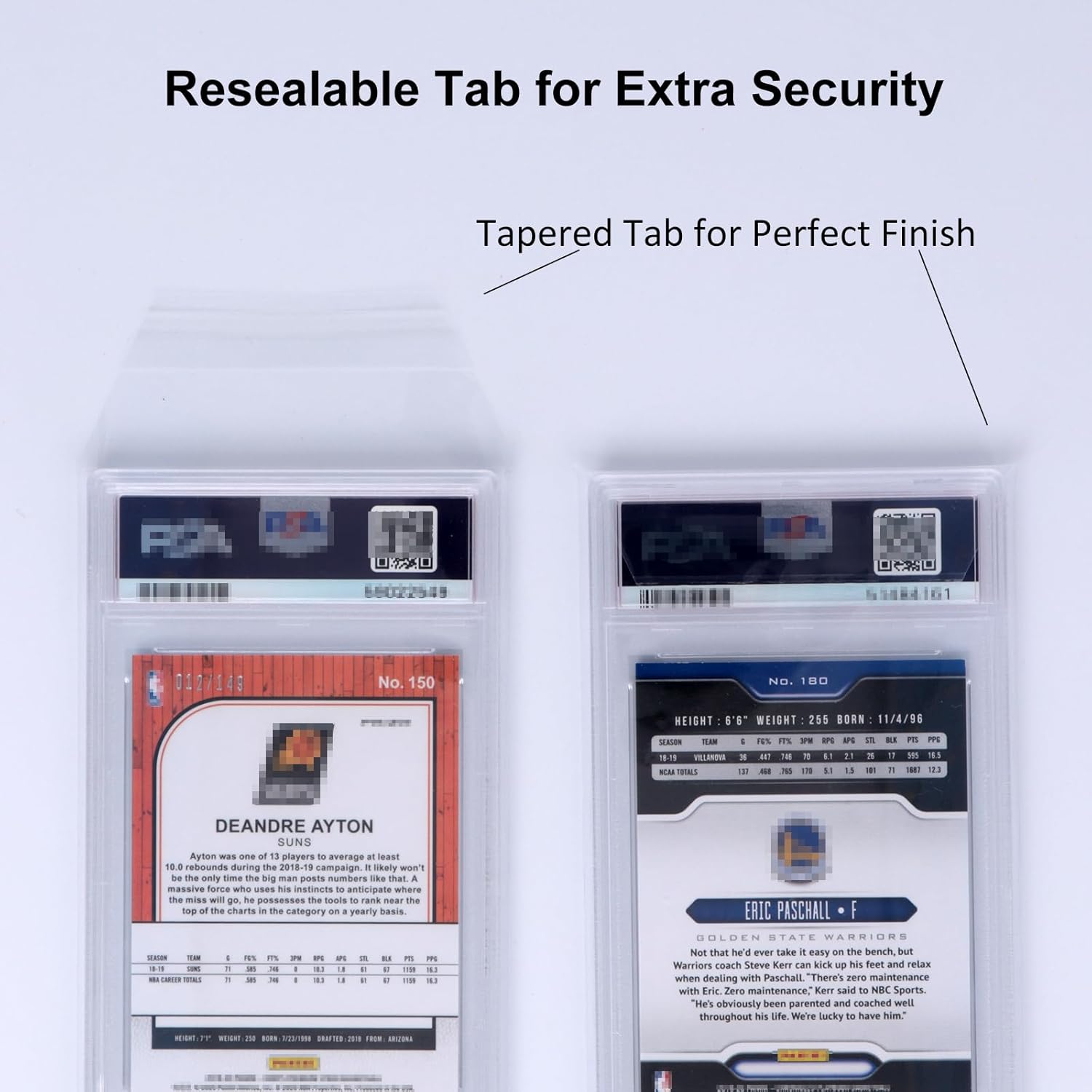 Graded Card Sleeves for PSA-Sized Slabs, Resealable Slab Card Sleeve Compatibile with PSA, CSG, CGC, FGS, FCG and Similar Sized Slabs(400pcs)