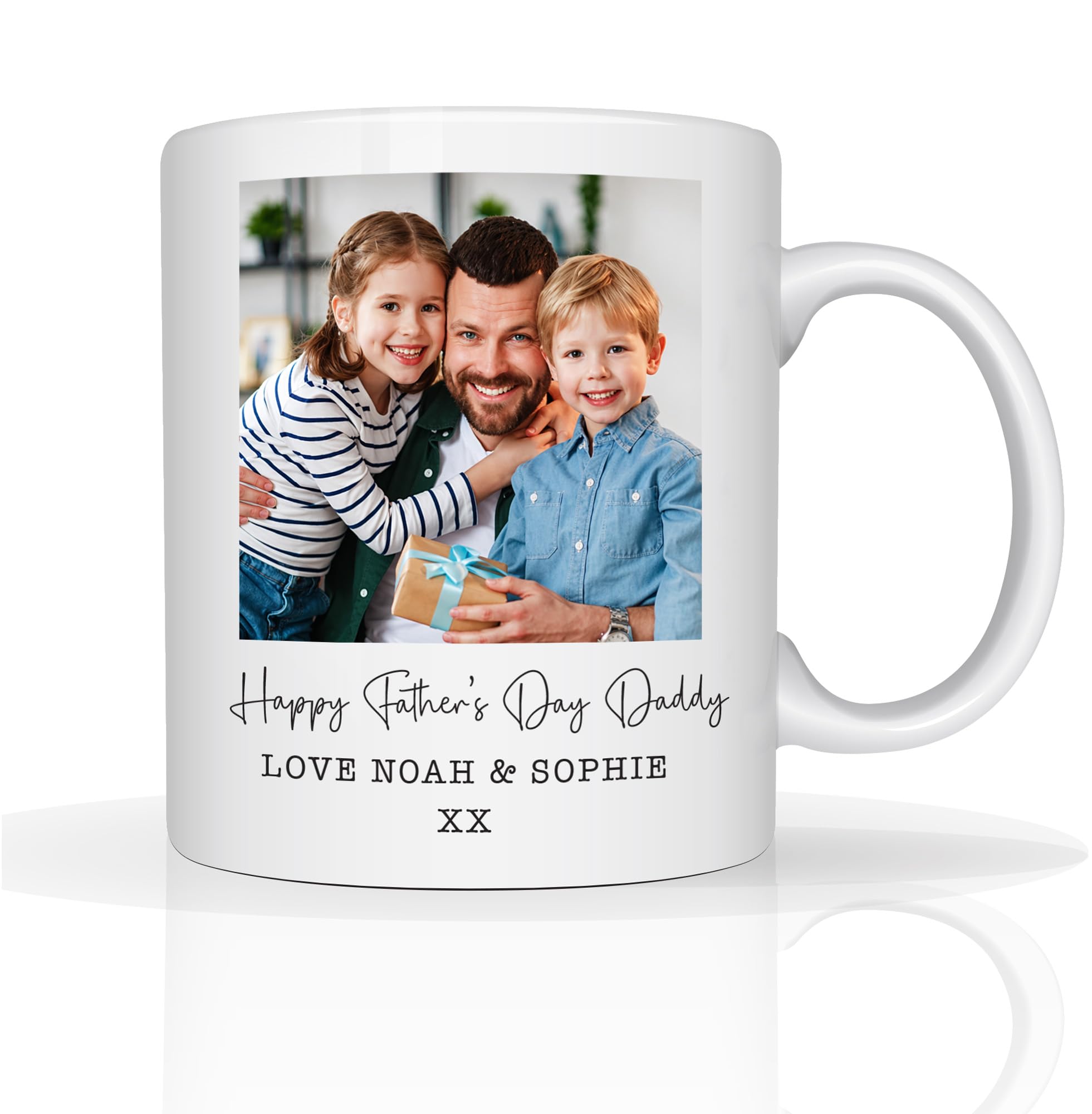 Star Online Personalised Gift for Dad Mug Fathers Day Custom Photo 11oz Ceramic Coffee Cup Best Dada Ever Daddy Birthday Presents Dishwasher Safe (Custom Photo)