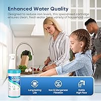 Vista 3 de PUREPLUS 10" x 4.5" RFN10BB-SZ Whole House Iron & Manganese Reduce Water Filter Replacement Cartridge, 1 Pack