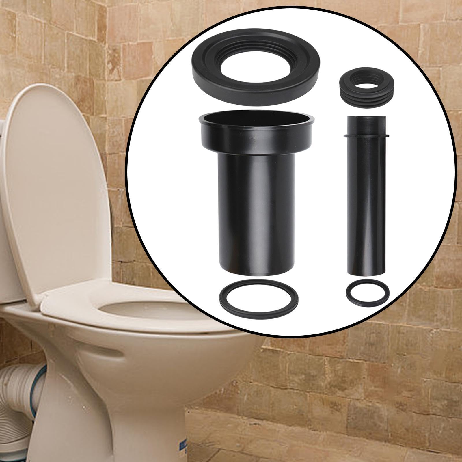predolo Toilet Drain Pipe Set Abflussrohr für Wandmontierte Toilette Gummidichtung Verdecktes Spülrohr Ersatzteile für Badezimmer Hausinstallation, Typ A