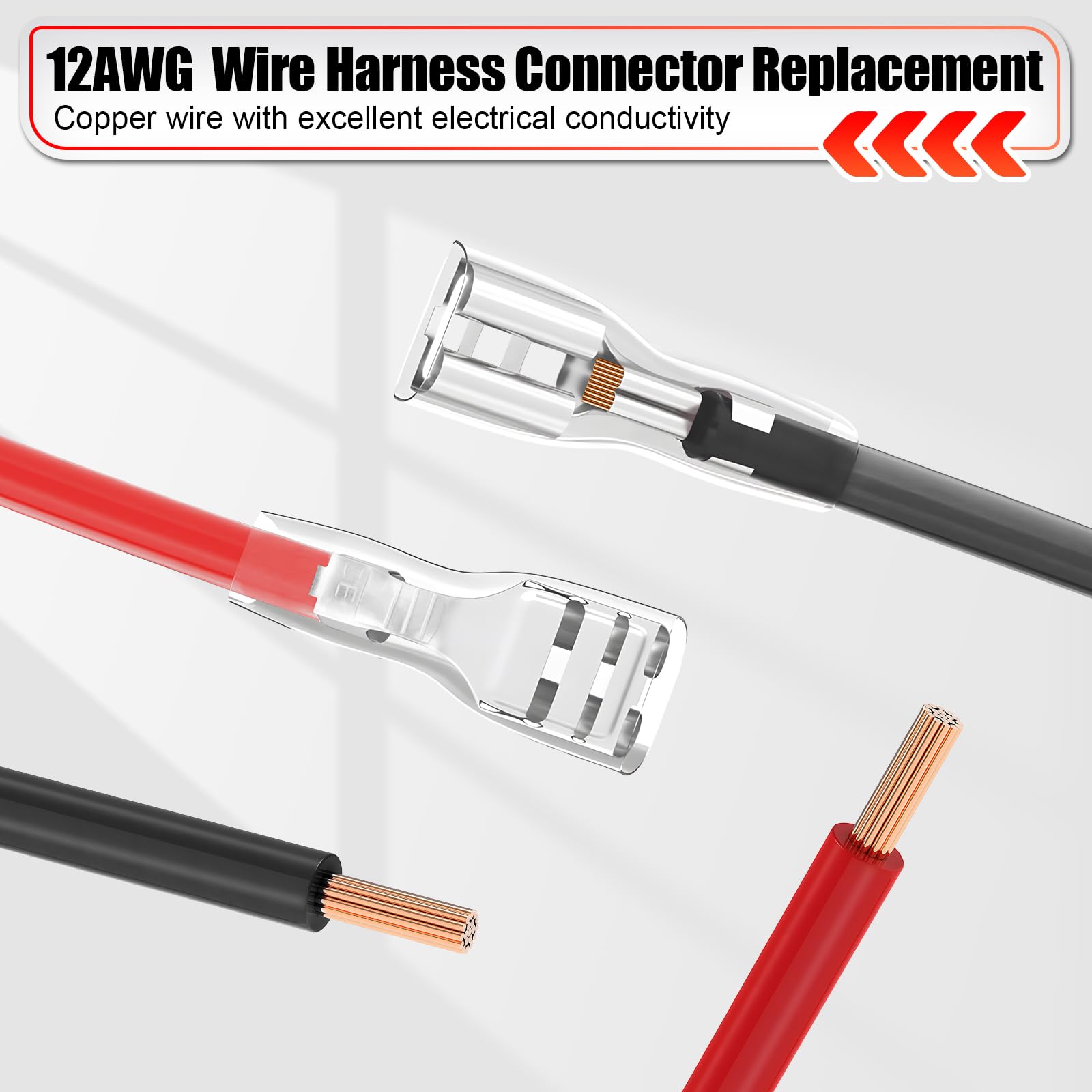 Paquete de 2 conectores de arnés de cables de 12 AWG de repuesto compatibles con batería SLA de 12 voltios Peg-Perego para niños y niñas, cable conector con fusible 3
