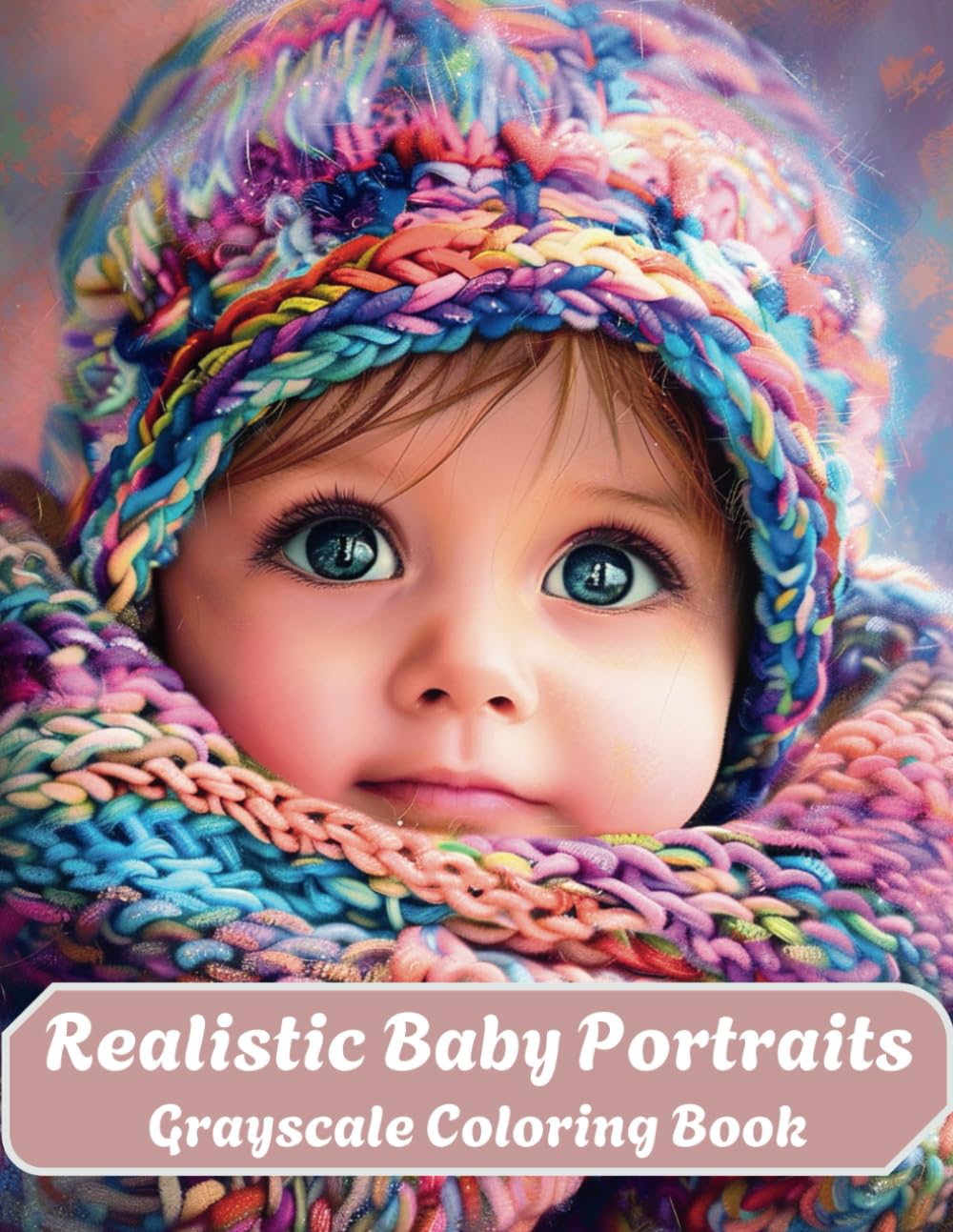 Realistic Baby Portraits Grayscale Coloring Book: 50 Adorable Realistic Baby Faces, Coloring Book for Teens & Adults for Relaxation and Stress Relief